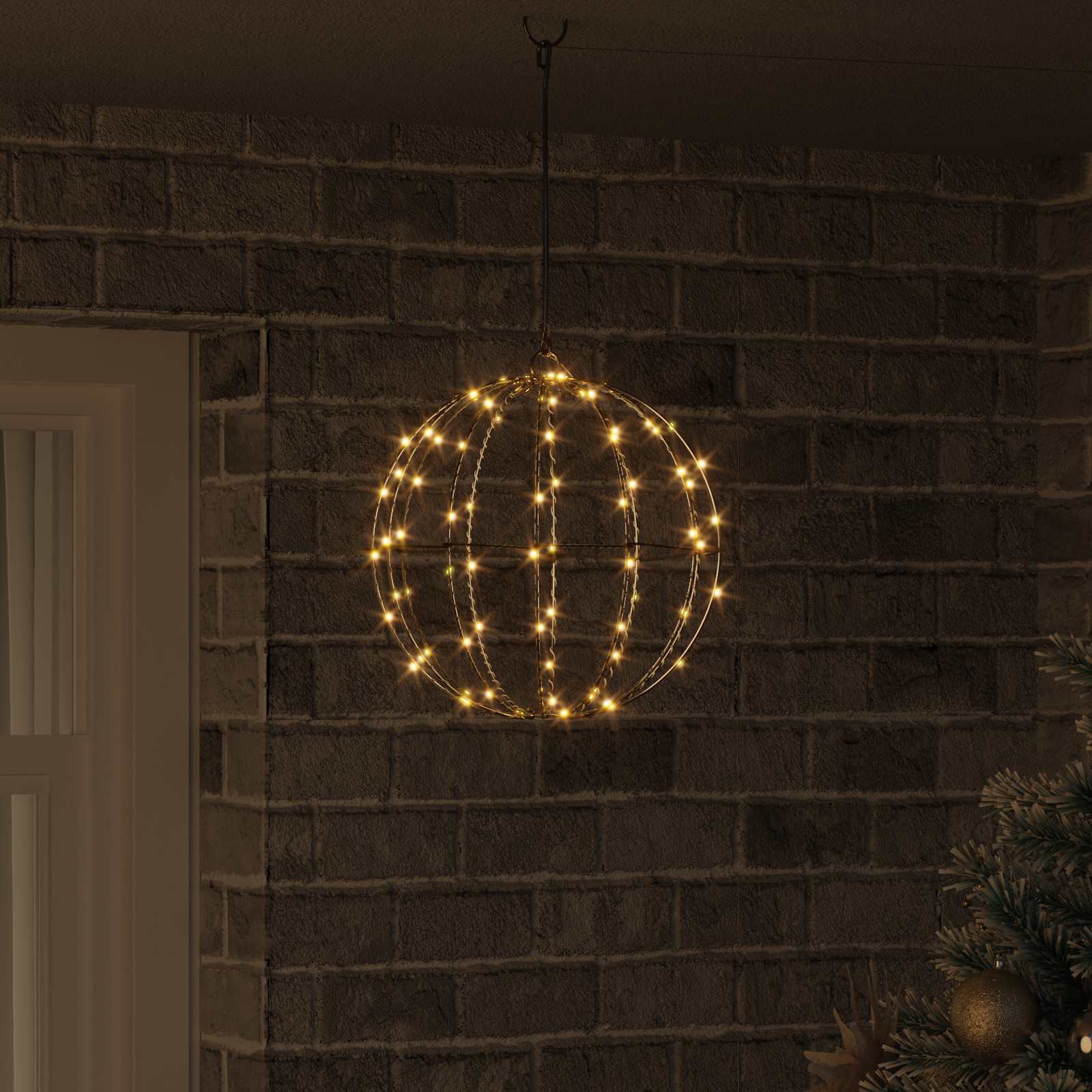 vidaXL Χριστουγεννιάτικη Φινάλε Φωτιστικό 96 LED Θερμό λευκό