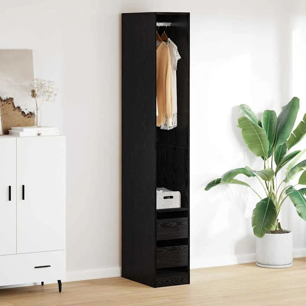 vidaXL Ντουλάπι Μαύρη Δρυς 30 x 50 x 200 cm Επεξεργασμένο Ξύλο