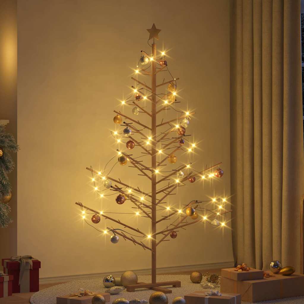 vidaXL Ξύλινο Χριστουγεννιάτικο Δέντρο Καφέ 180 cm Στερεό ξύλο πεύκου