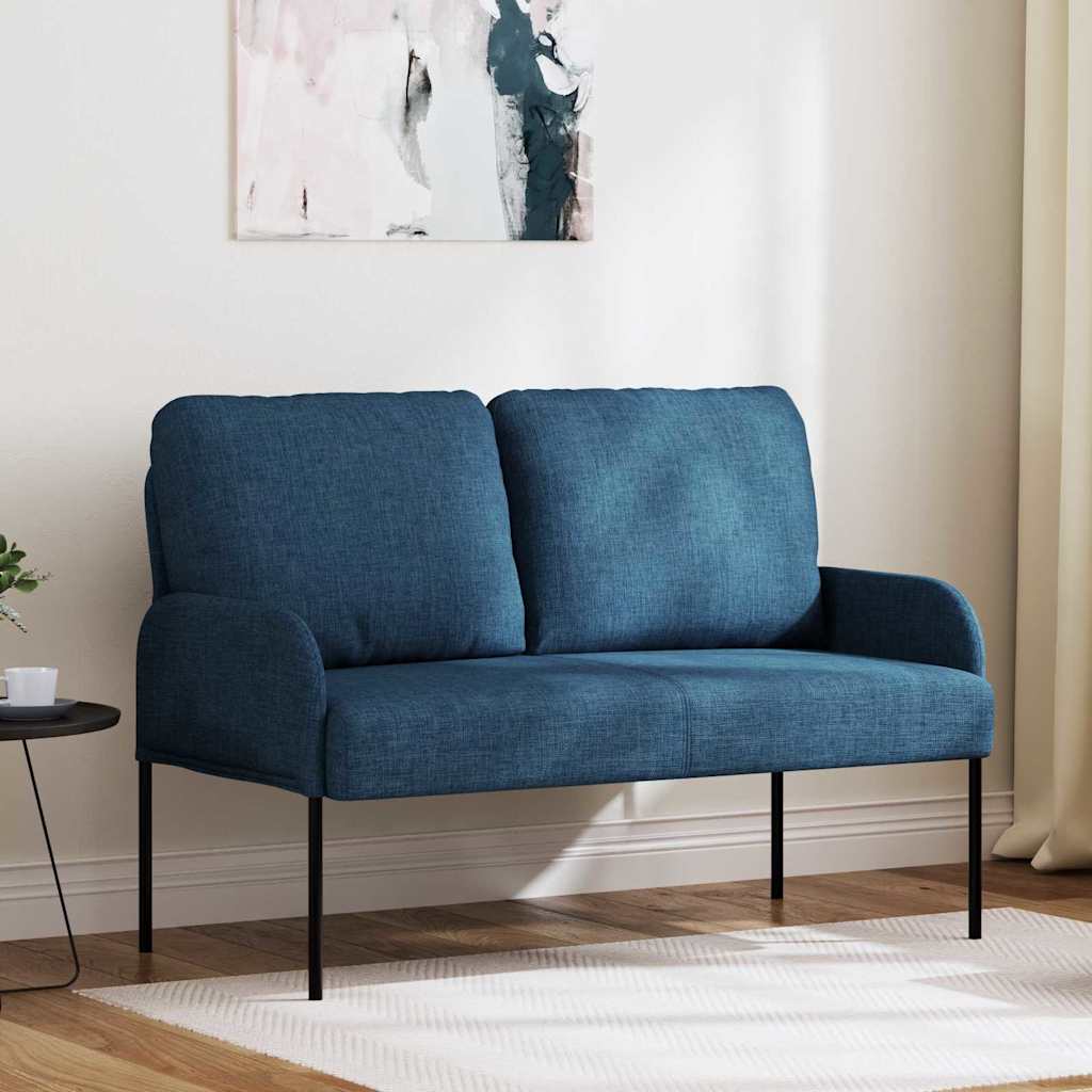 vidaXL Καναπέδες με μαξιλάρι 110cm Μπλε Κόντρα πλακέ