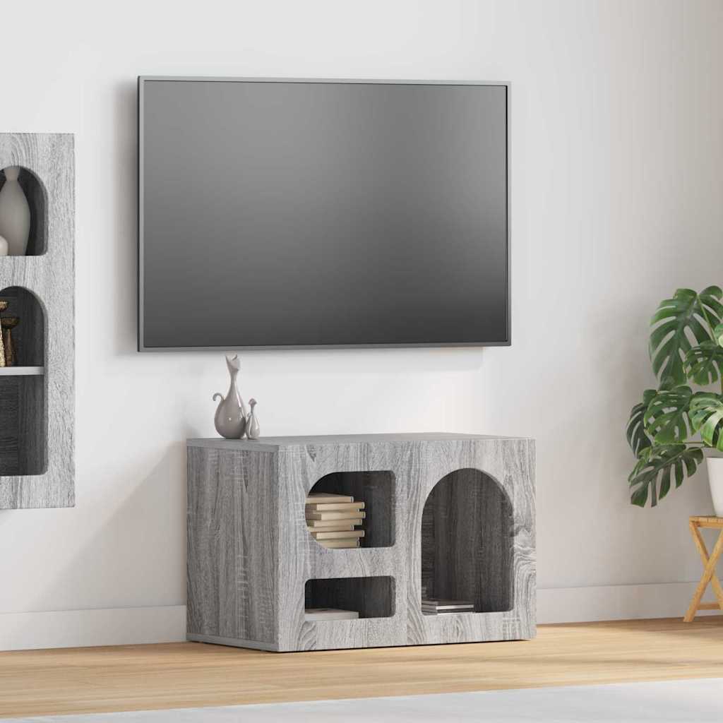 vidaXL Ντουλάπι TV ELST 60 x 35 x 40 εκ. Γκρίζο Σονομα
