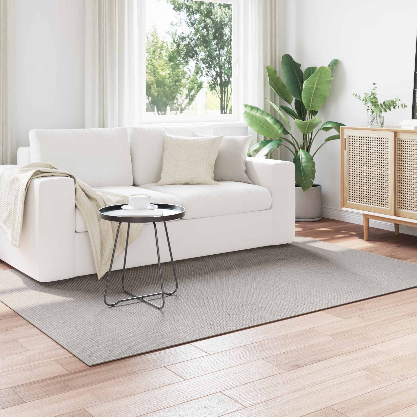 vidaXL Χαλί εσωτερικού χώρου LUGO Κρεμ και Γκρι 160 x 230 cm