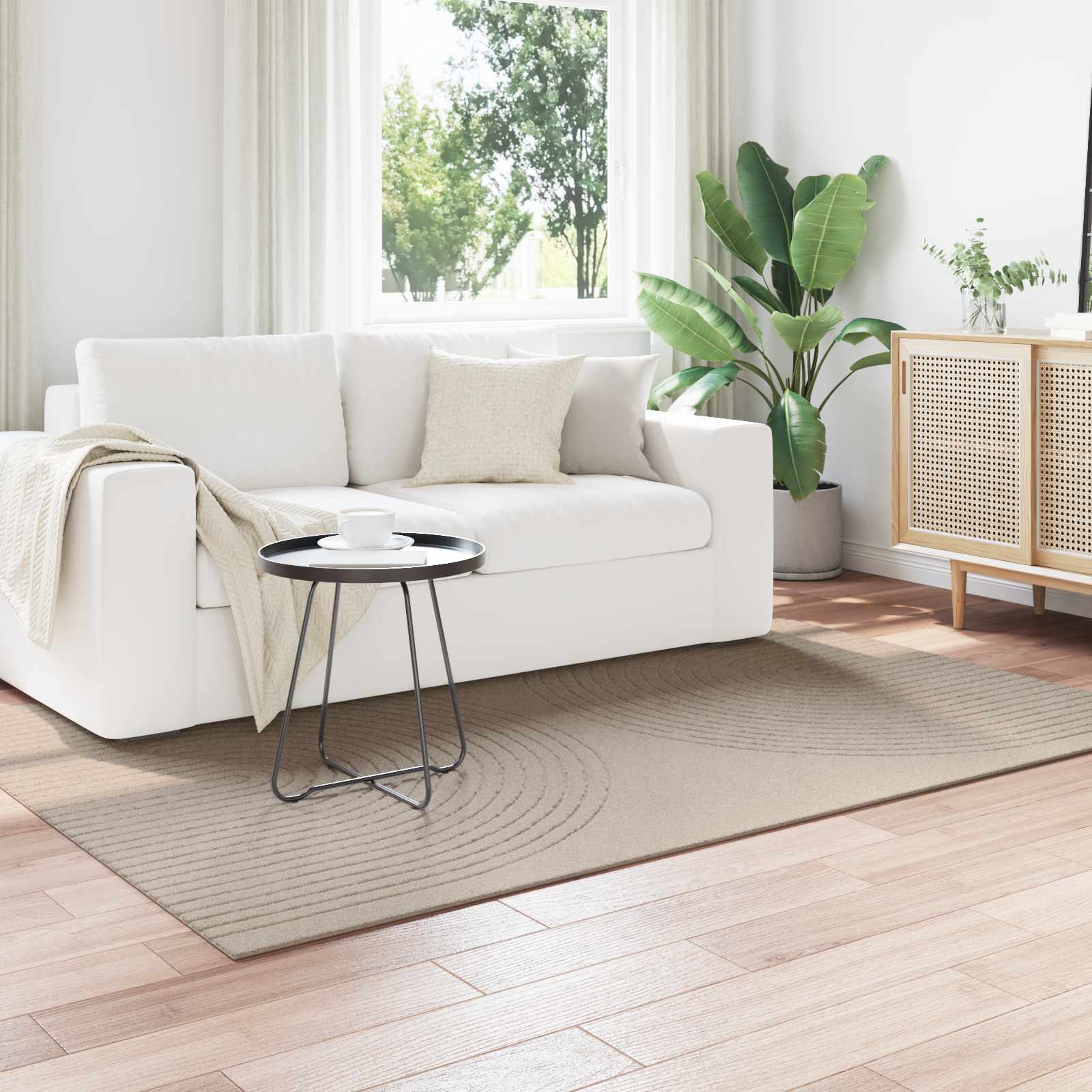 vidaXL Χαλί εσωτερικού χώρου GALATI Μπεζ 120 x 170 cm Πολυεστέρας