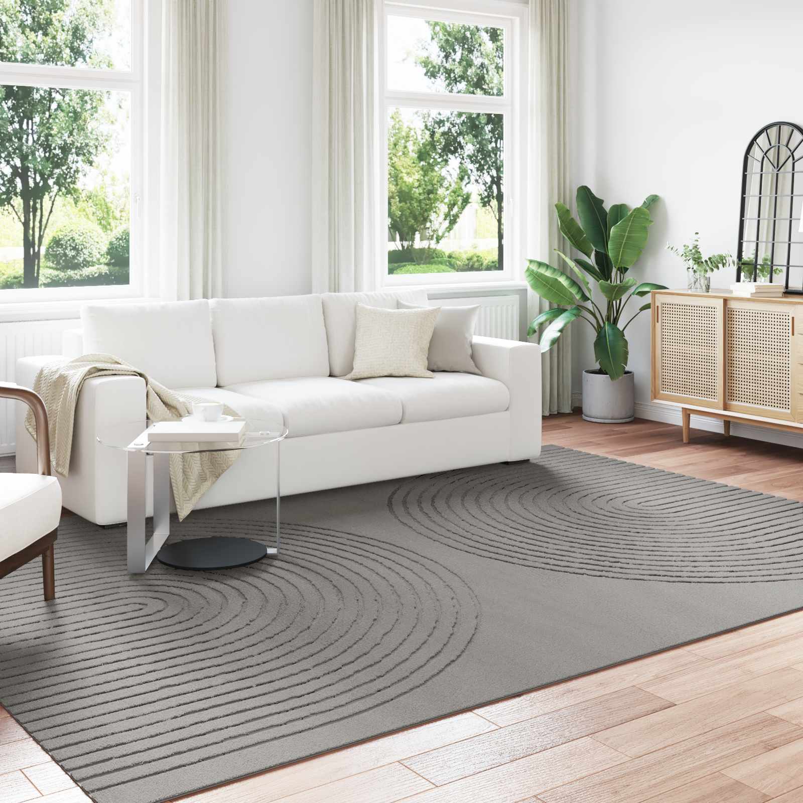 vidaXL Χαλί εσωτερικού χώρου GALATI Γκρι 200 x 280 cm Πολυεστέρας