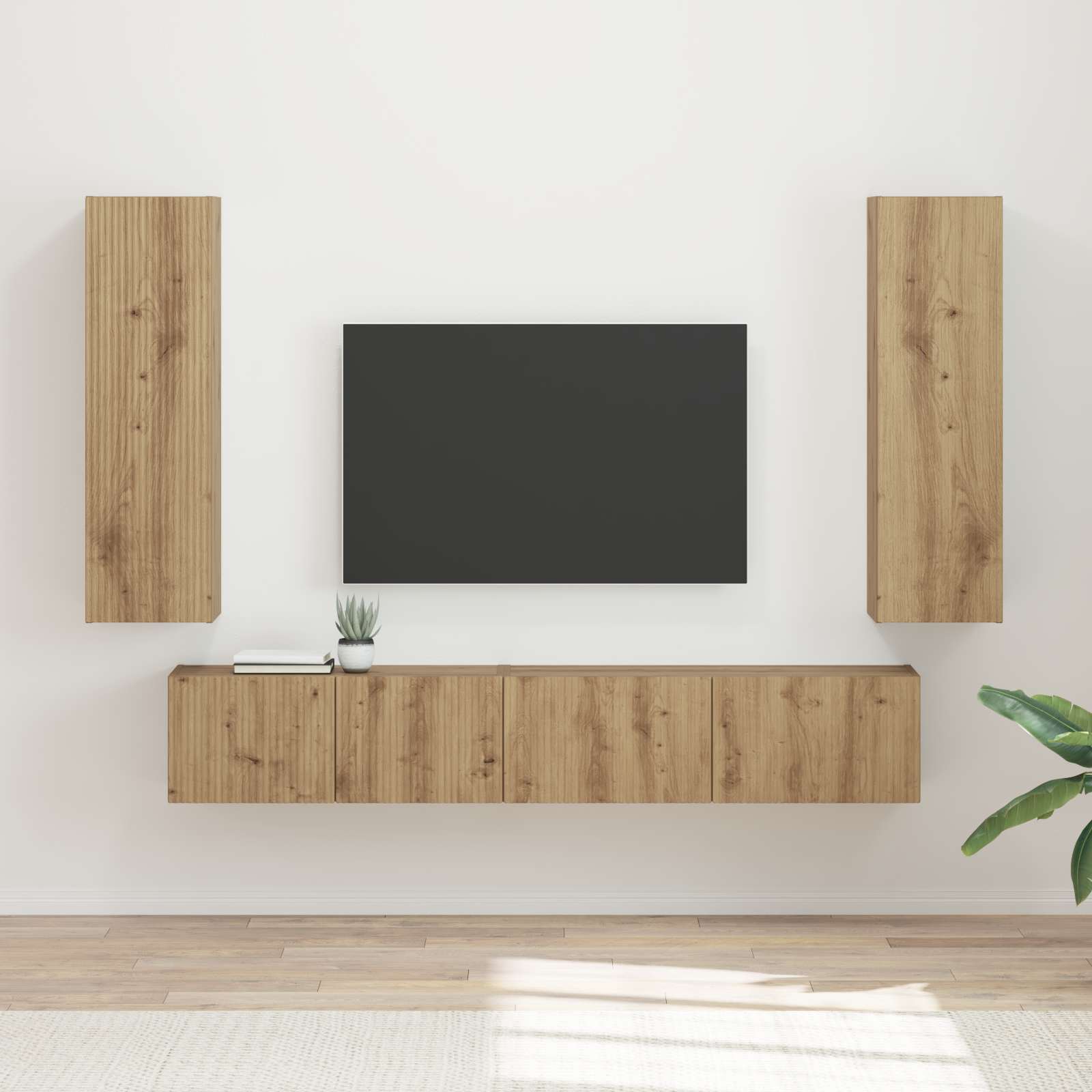 vidaXL Σετ επίπλου τηλεόρασης 3 τμχ. Artisan Oak