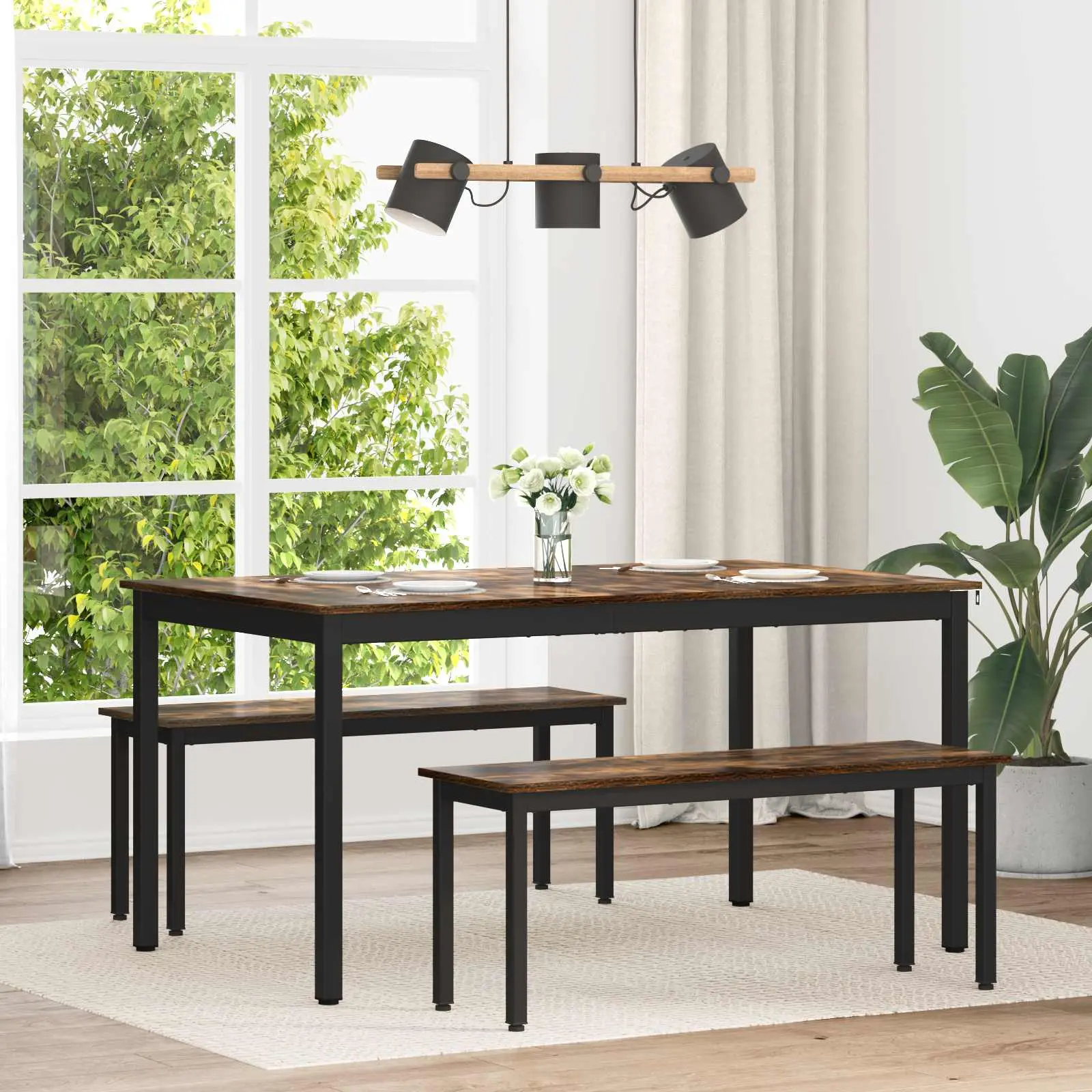 vidaXL Τραπεζαρίες 150 x 90 x 75 cm Επεξεργασμένο Ξύλο Ορθογώνιος