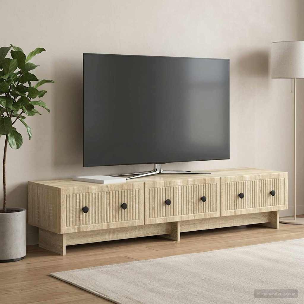 vidaXL Ντουλάπι TV 147 x 34,5 x 30 εκ Sonoma Δρυς Επεξεργασμένο Ξύλο
