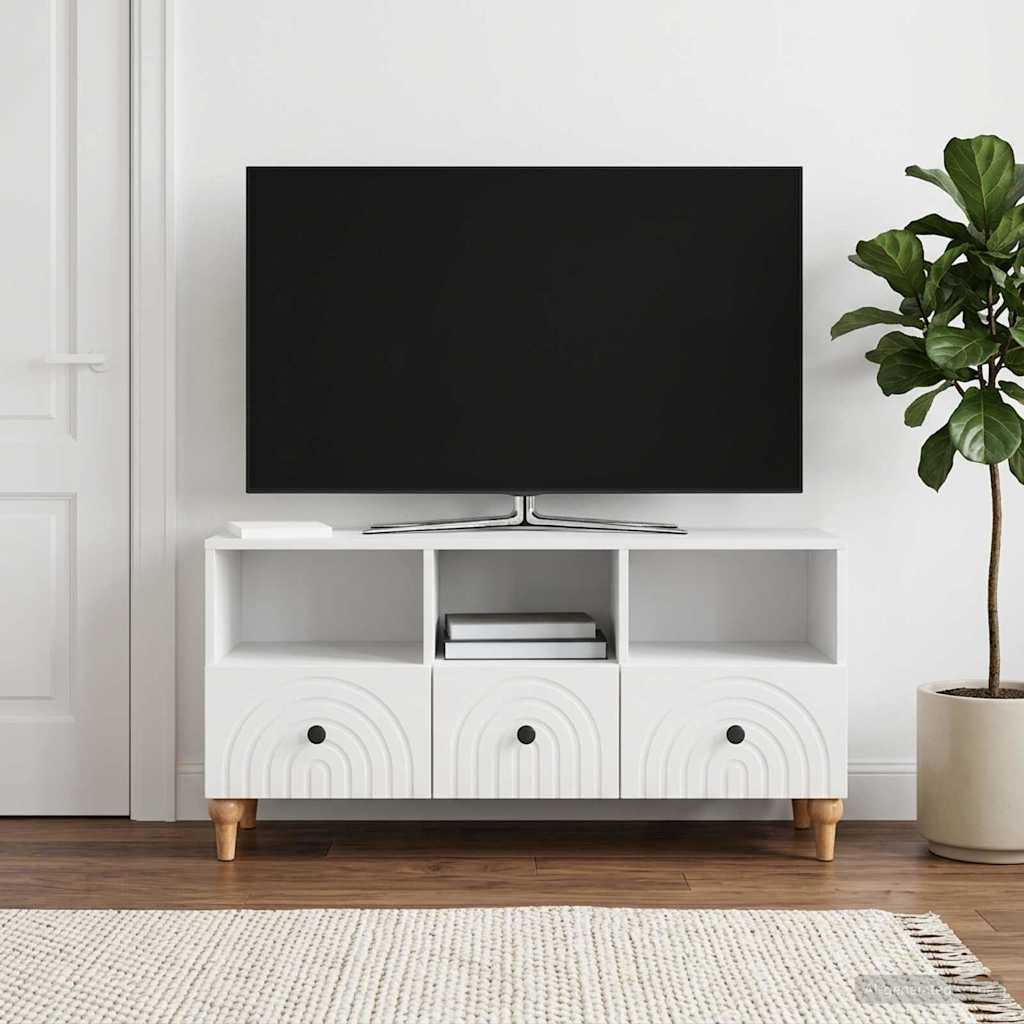 vidaXL Ντουλάπι TV 102 x 34,5 x 50 εκ. Υψηλής Στιλπνότητας Λευκό