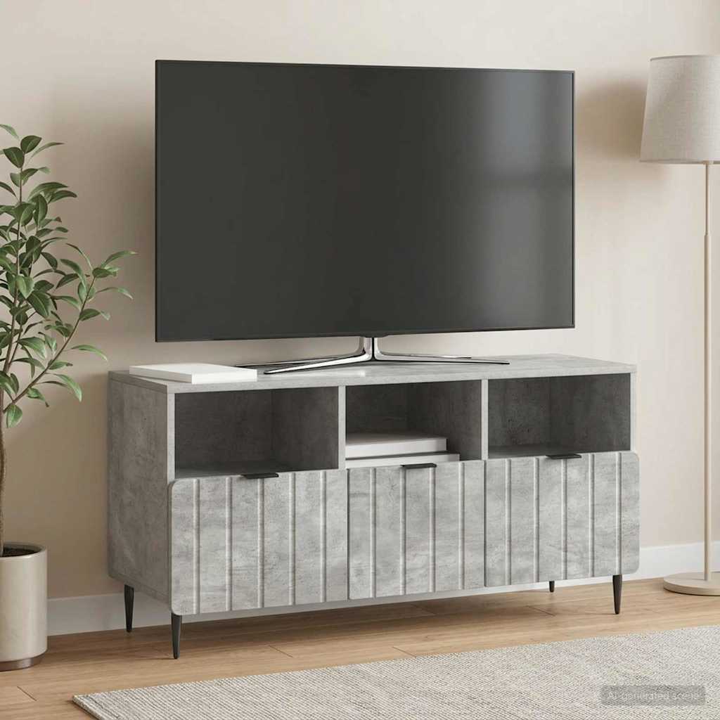 vidaXL Ντουλάπι TV με συρτάρι Γκρι Σκυροδέματος 102 x 34,5 x 50 εκ.