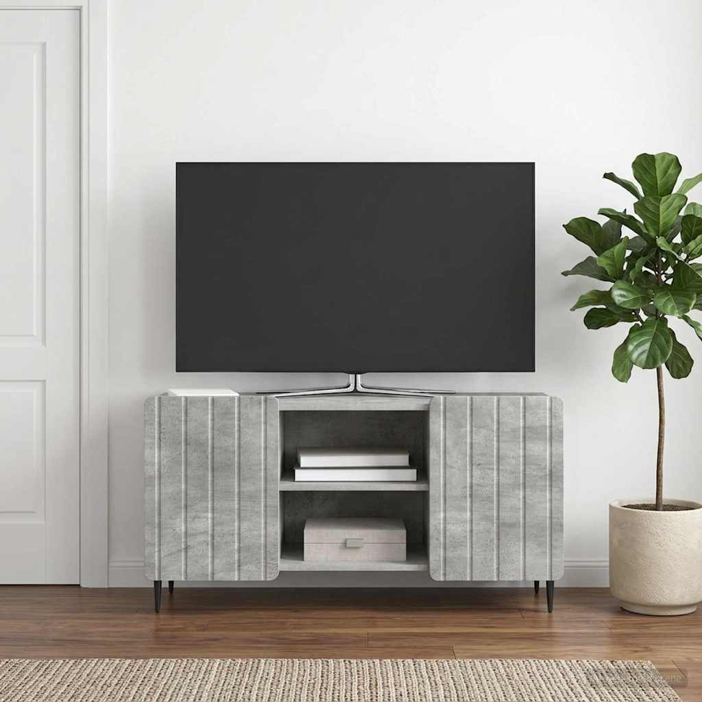 vidaXL Ντουλάπι TV 102 x 34,5 x 52 εκ Γκρι Σκυροδέματος