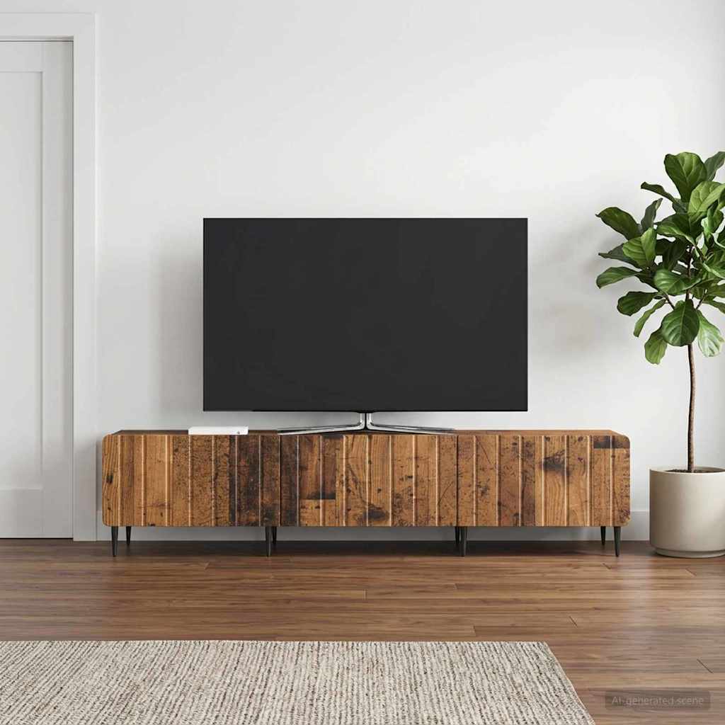 vidaXL Ντουλάπι TV με συρτάρι Παλαιωμένο ξύλο 147 x 34,5 x 32 εκ