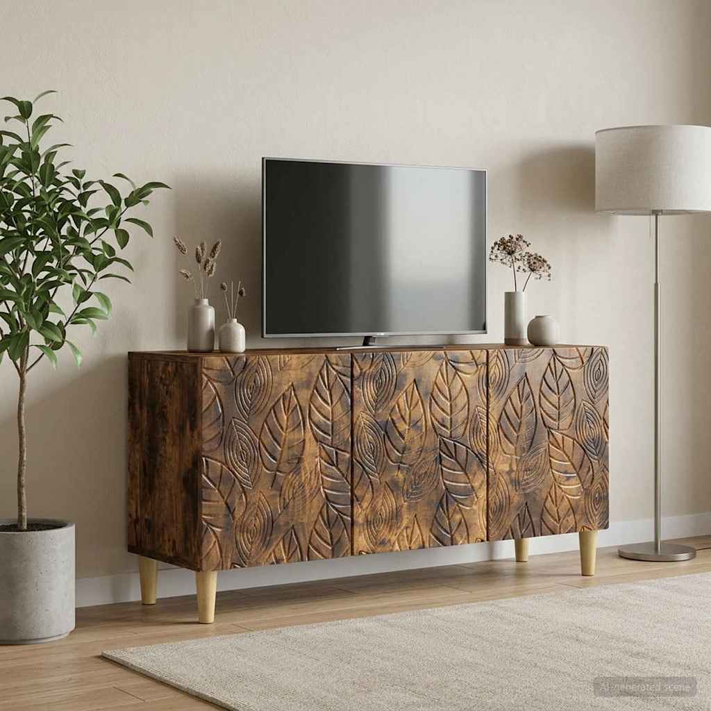 vidaXL Ντουλάπι TV 99 x 34,5 x 50 εκ. Καπνισμένο Ξύλο Δρυός