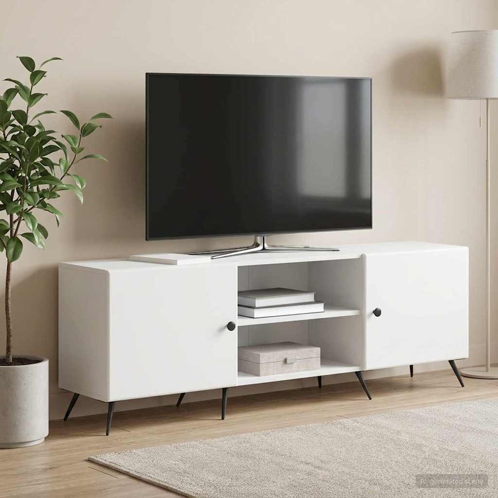vidaXL Ντουλάπι TV 150 x 31 x 50 εκ. Λευκό Επεξεργασμένο Ξύλο