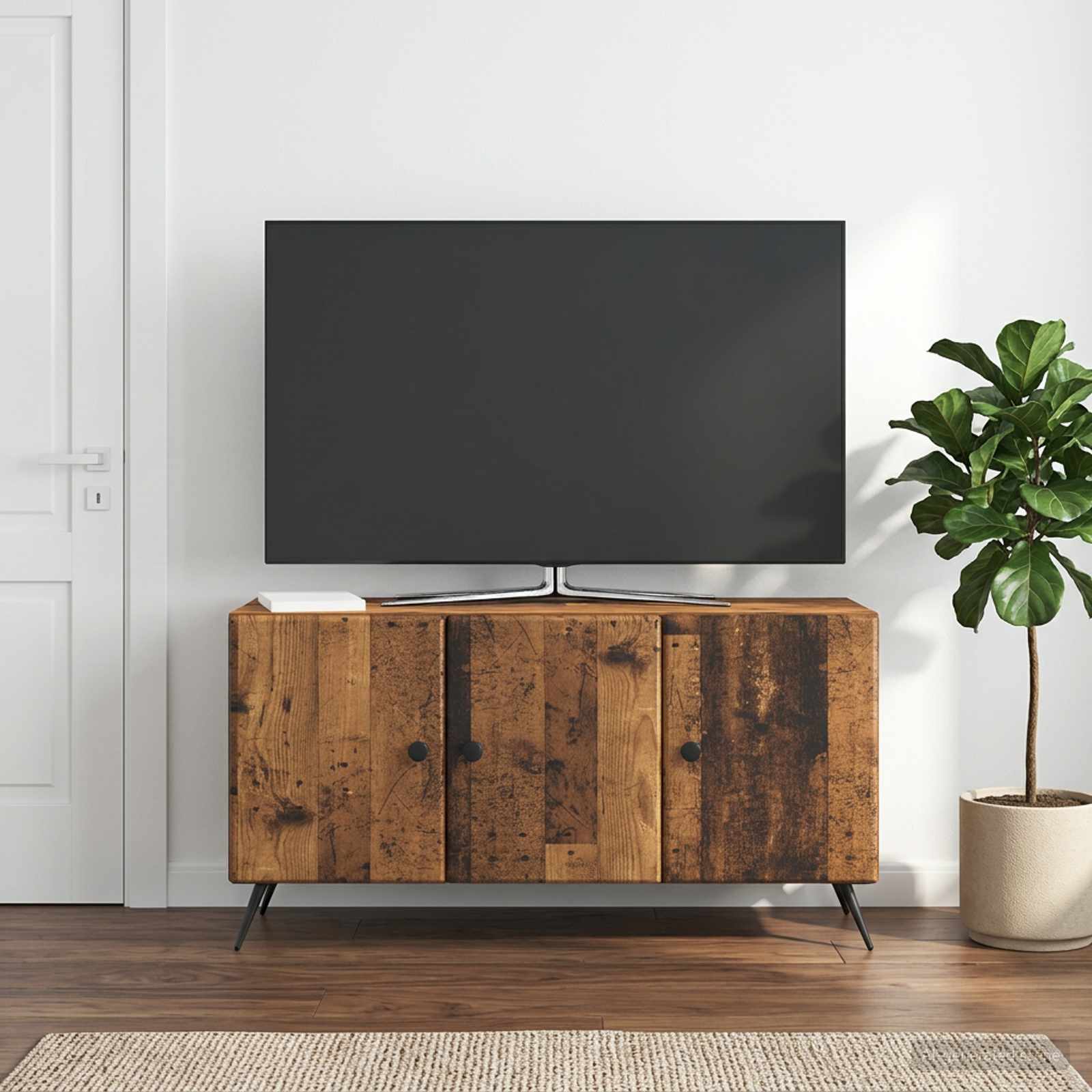 vidaXL Ντουλάπι TV Παλαιωμένο ξύλο 99 x 34,5 x 50 εκ.