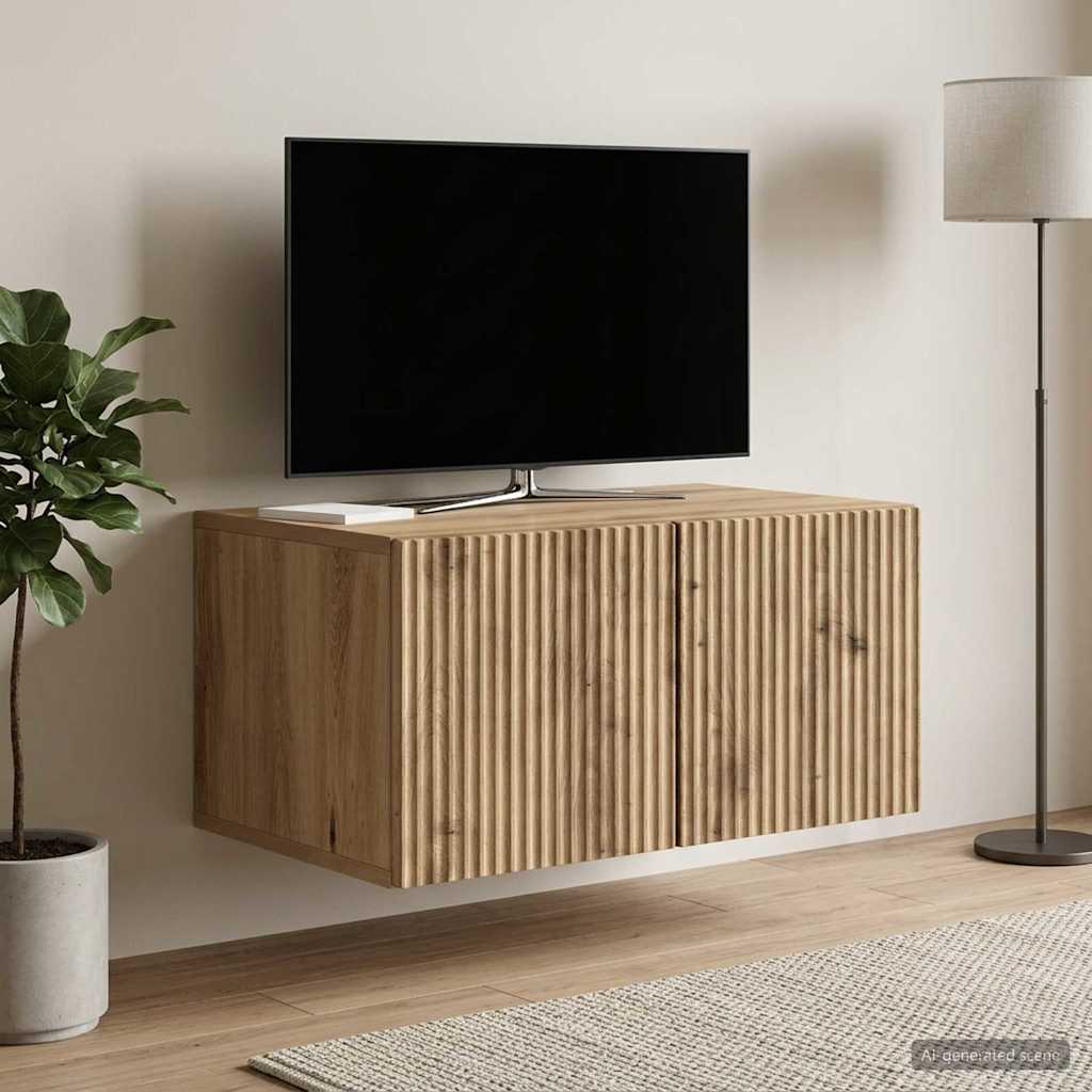 vidaXL Τοποθετούμενος στον τοίχο τηλεοπτικός ερμάριος Artisan Δρυς