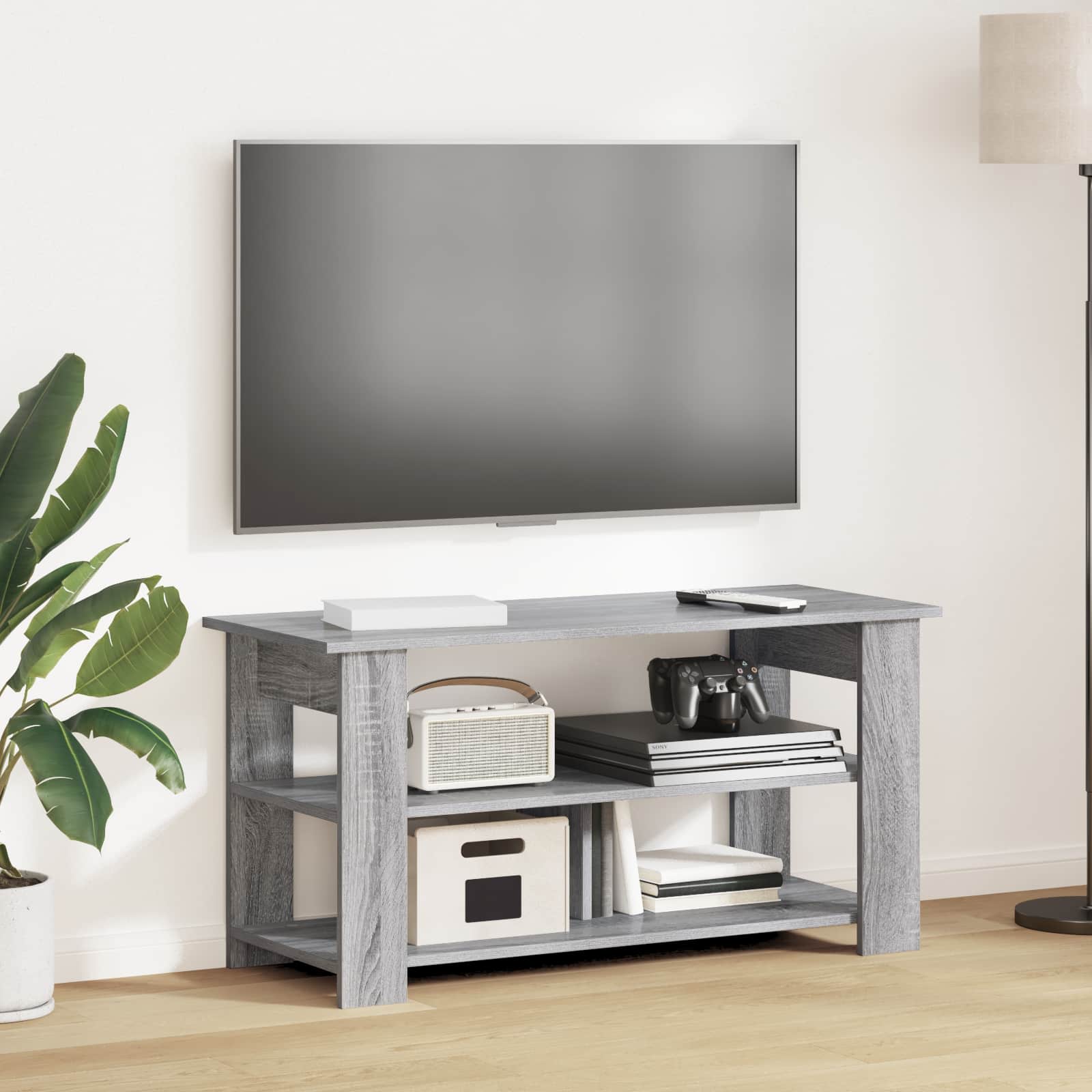 vidaXL Βάση τηλεόρασης Γκρίζο Σονομα 100 x 40 x 50 cm