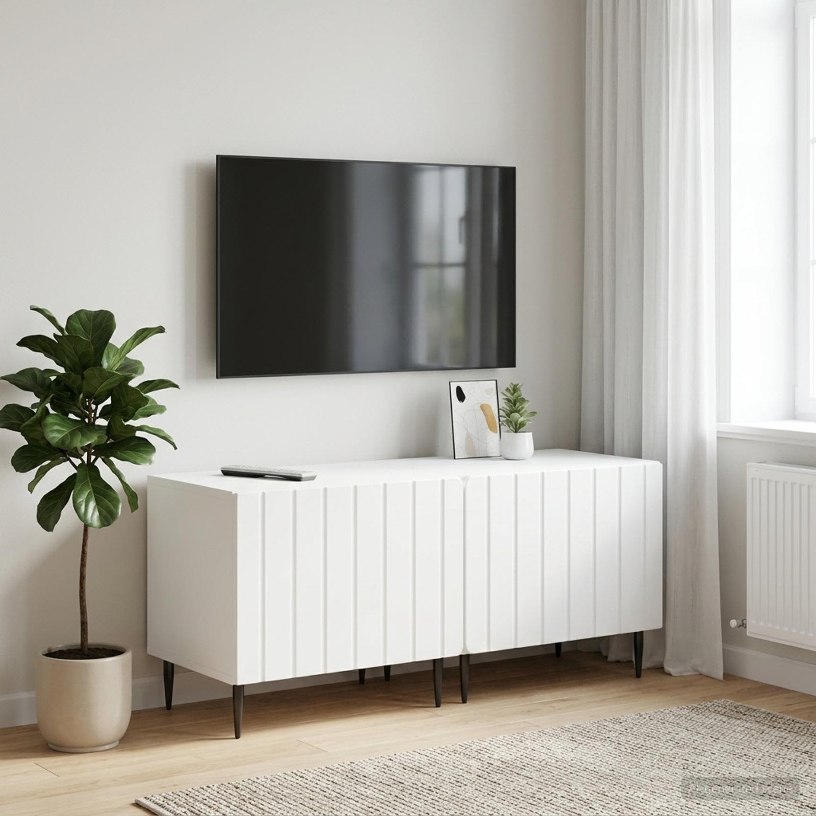 vidaXL Ντουλάπι TV Λευκό Επεξεργασμένο Ξύλο