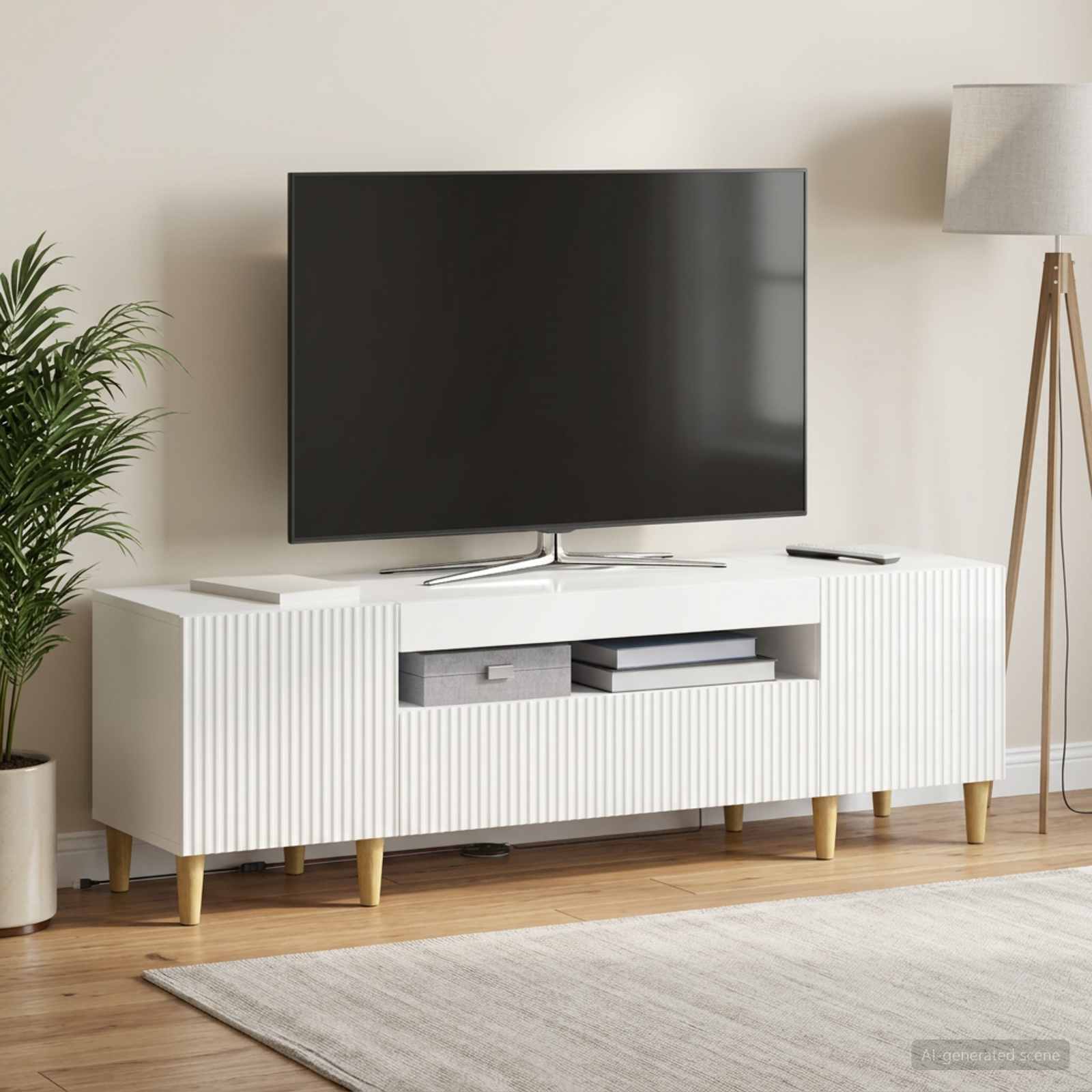 vidaXL Ντουλάπα LED Τηλεόρασης ARNHEM 153 x 35 x 43 εκ