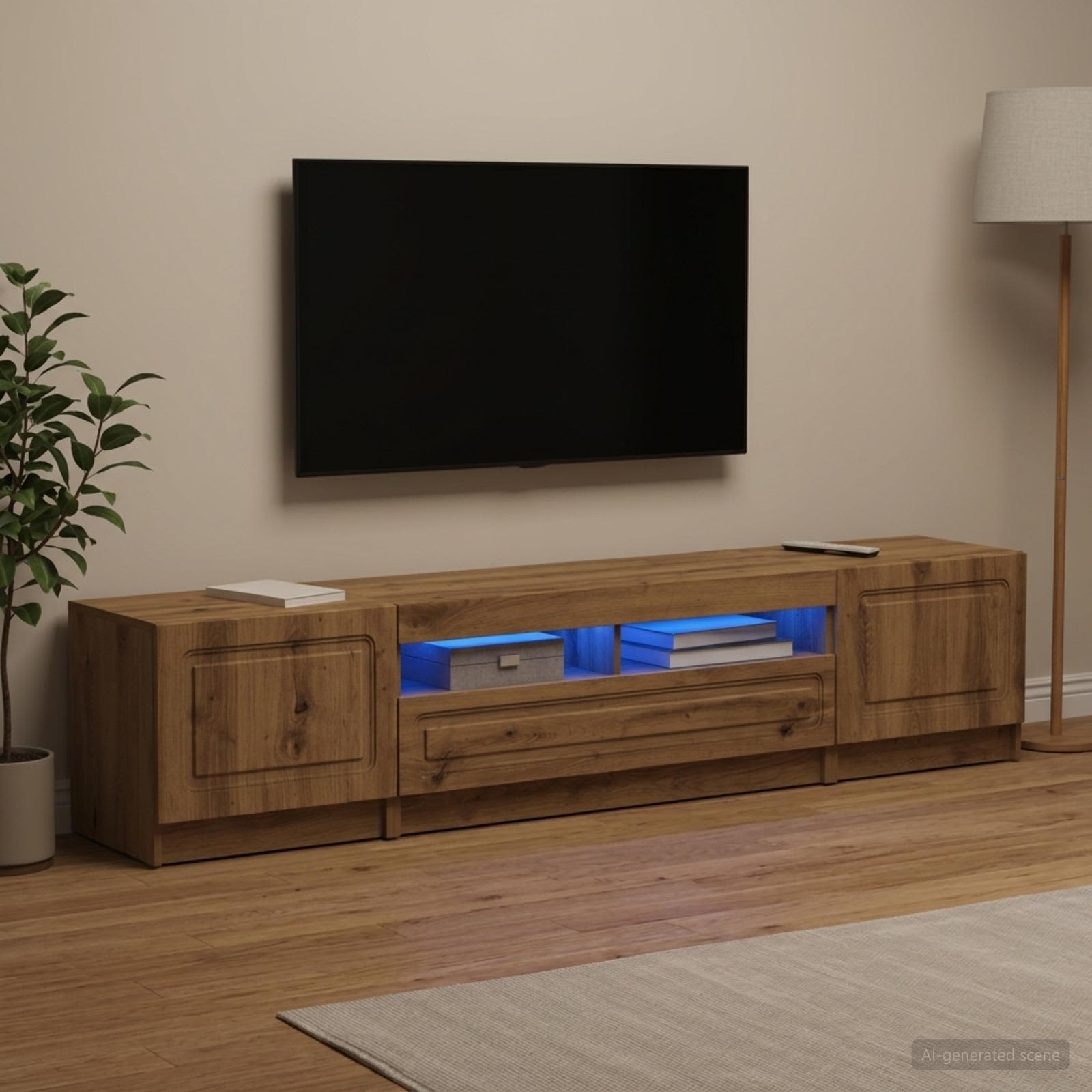 vidaXL Ντουλάπα LED Τηλεόρασης UTRECHT 3 τμχ. Artisan Δρυς