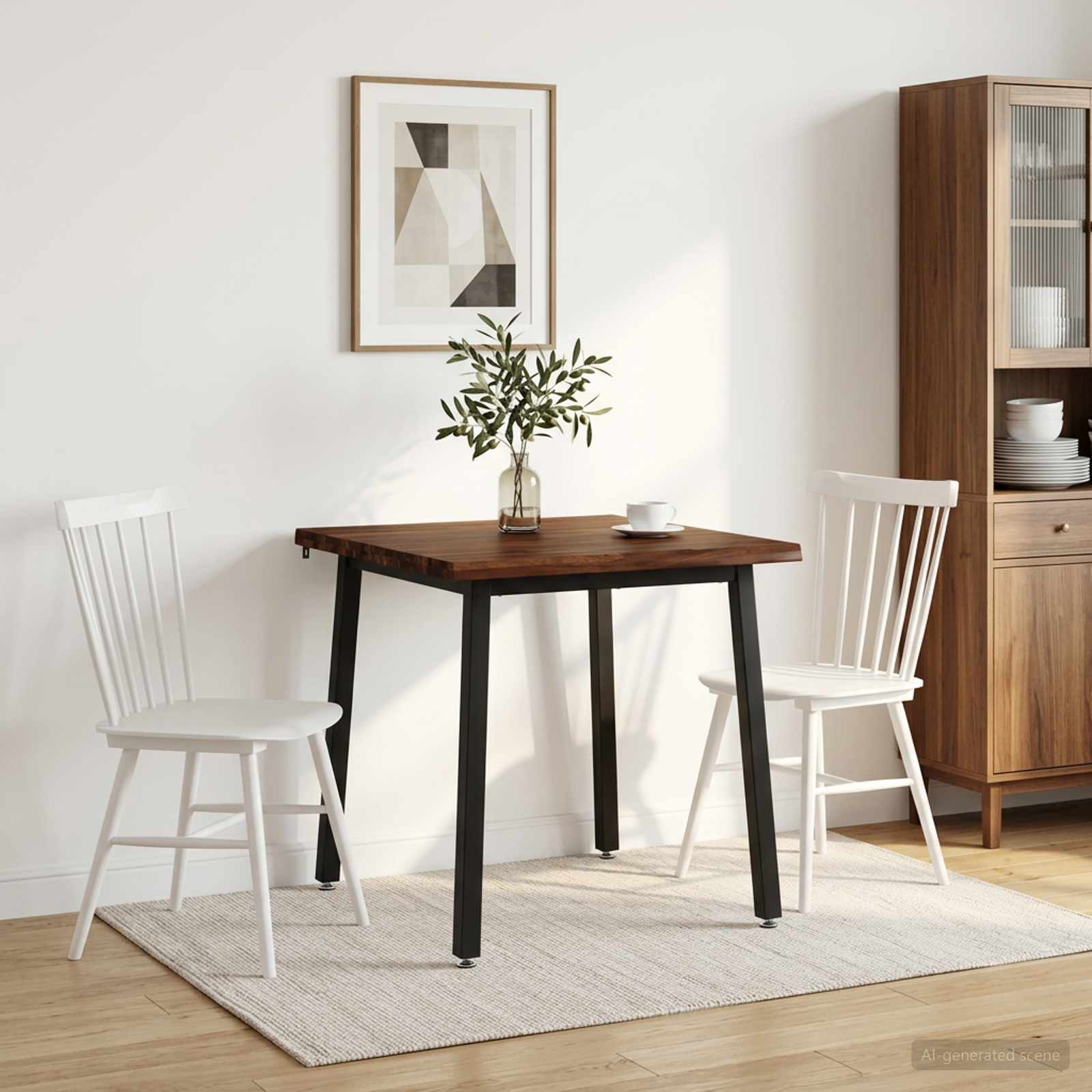 vidaXL Τραπέζι Φαγητού με Ζωντανό Χείλος 90 x 90 x 75 cm