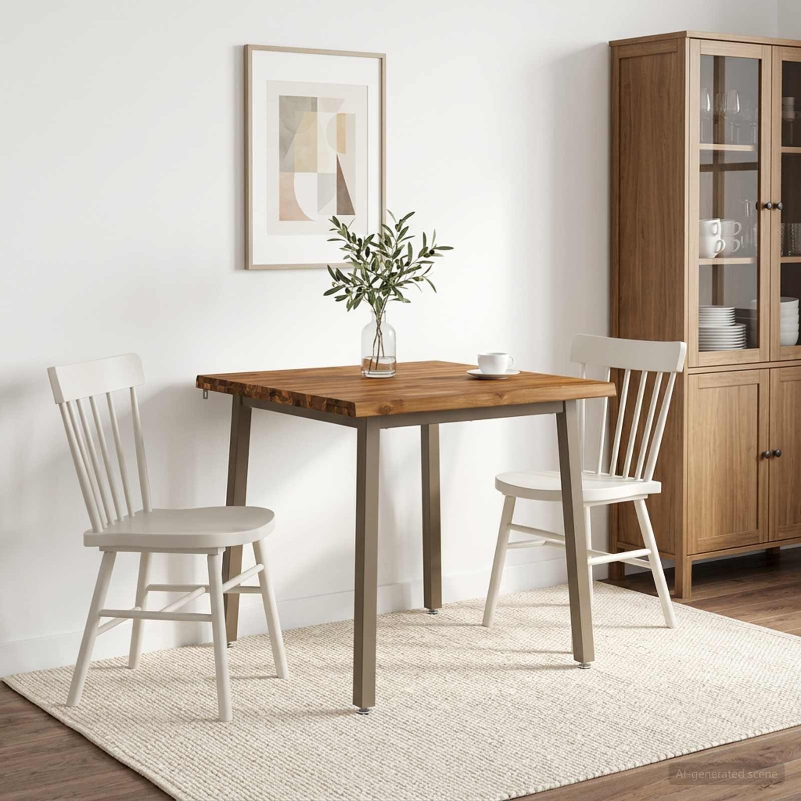 vidaXL 60 x 55 x 75 εκ. Στερεό Ξύλο Ακακίας Φυσικό και Καφέ Ορθογώνιος