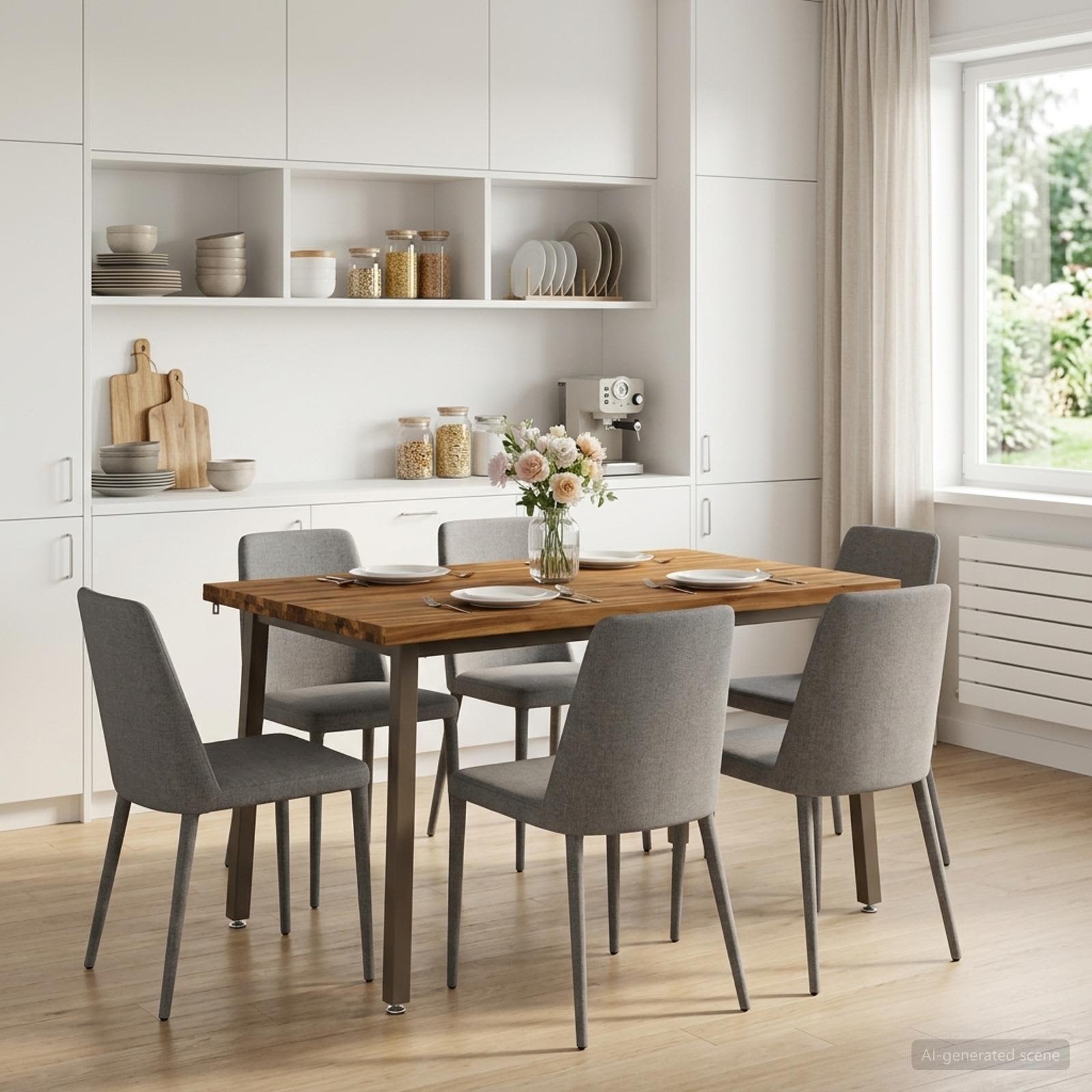 vidaXL 110 x 55 x 75 cm Στερεό Ξύλο Ακακίας Φυσικό και Καφέ Ορθογώνιος