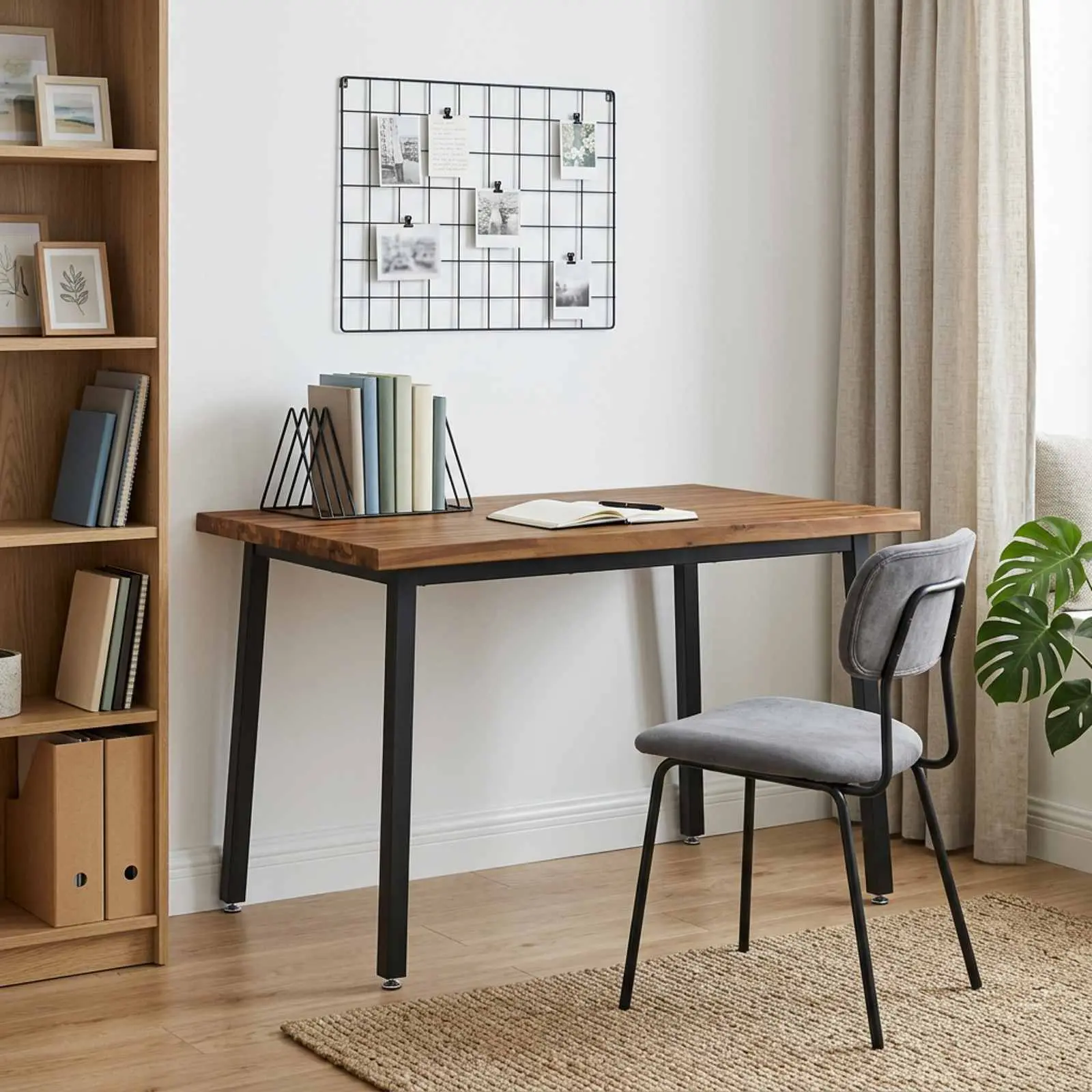vidaXL 120 x 70 x 75 cm Στερεό Ξύλο Ακακίας Φυσικό και Μαύρο
