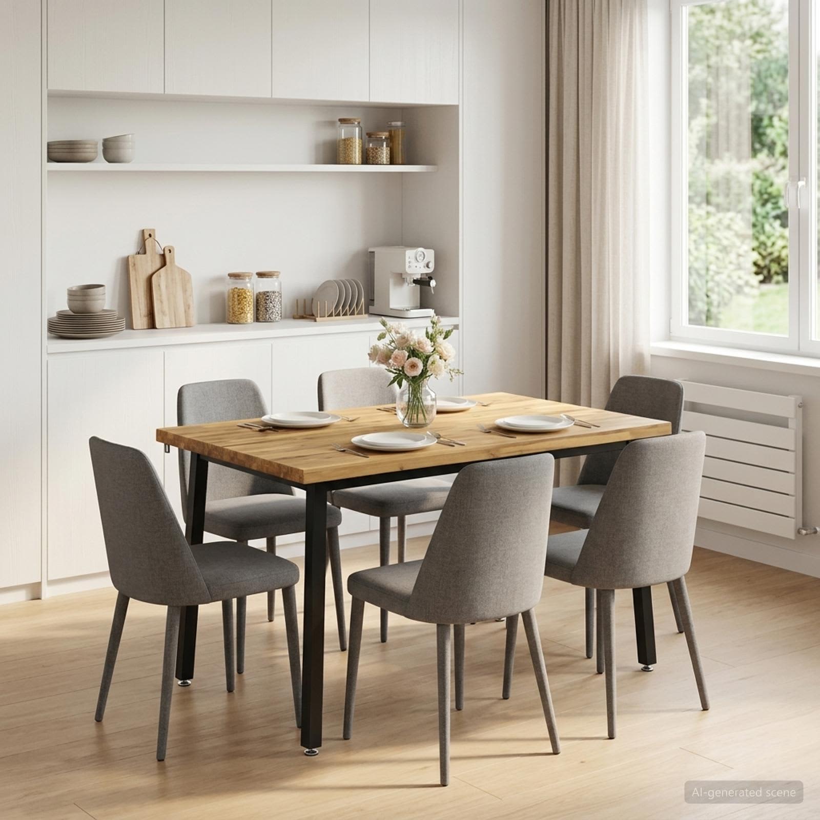 vidaXL Τραπέζι Φαγητού με Ζωντανό Χείλος 120 x 90 x 75 εκ.
