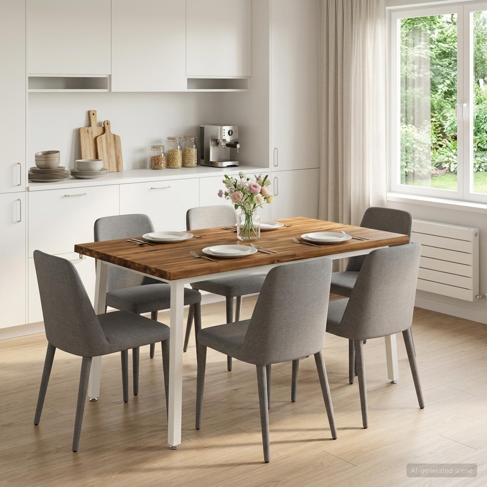 vidaXL Τραπέζι Φαγητού με Ζωντανό Χείλος 140 x 70 x 75 cm