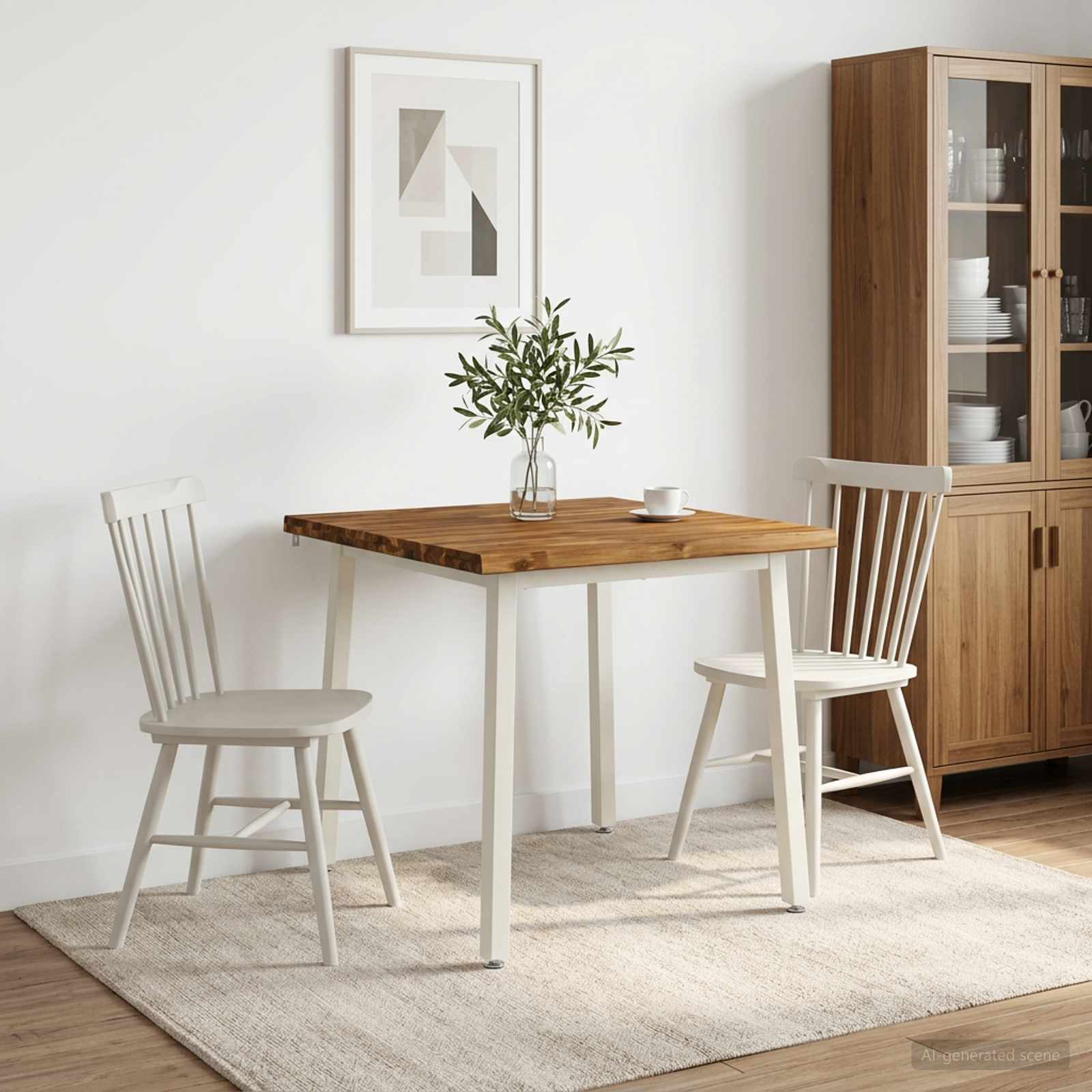 vidaXL Τραπέζι Φαγητού με Ζωντανό Χείλος 70 x 70 x 75 cm