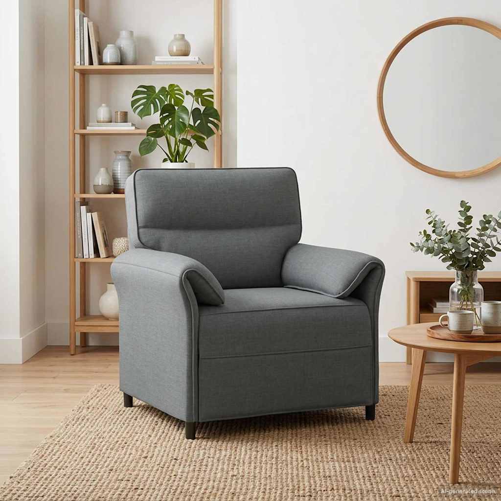 vidaXL Καναπές 1-θέσιος Σκούρο Γκρι 88 x 83 x 95 εκ Ύφασμα