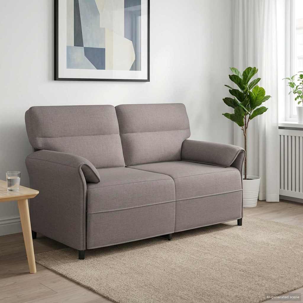 vidaXL Καναπές 2 ατόμων 2-θέσιο Taupe 158 x 83 x 95 εκ Ύφασμα