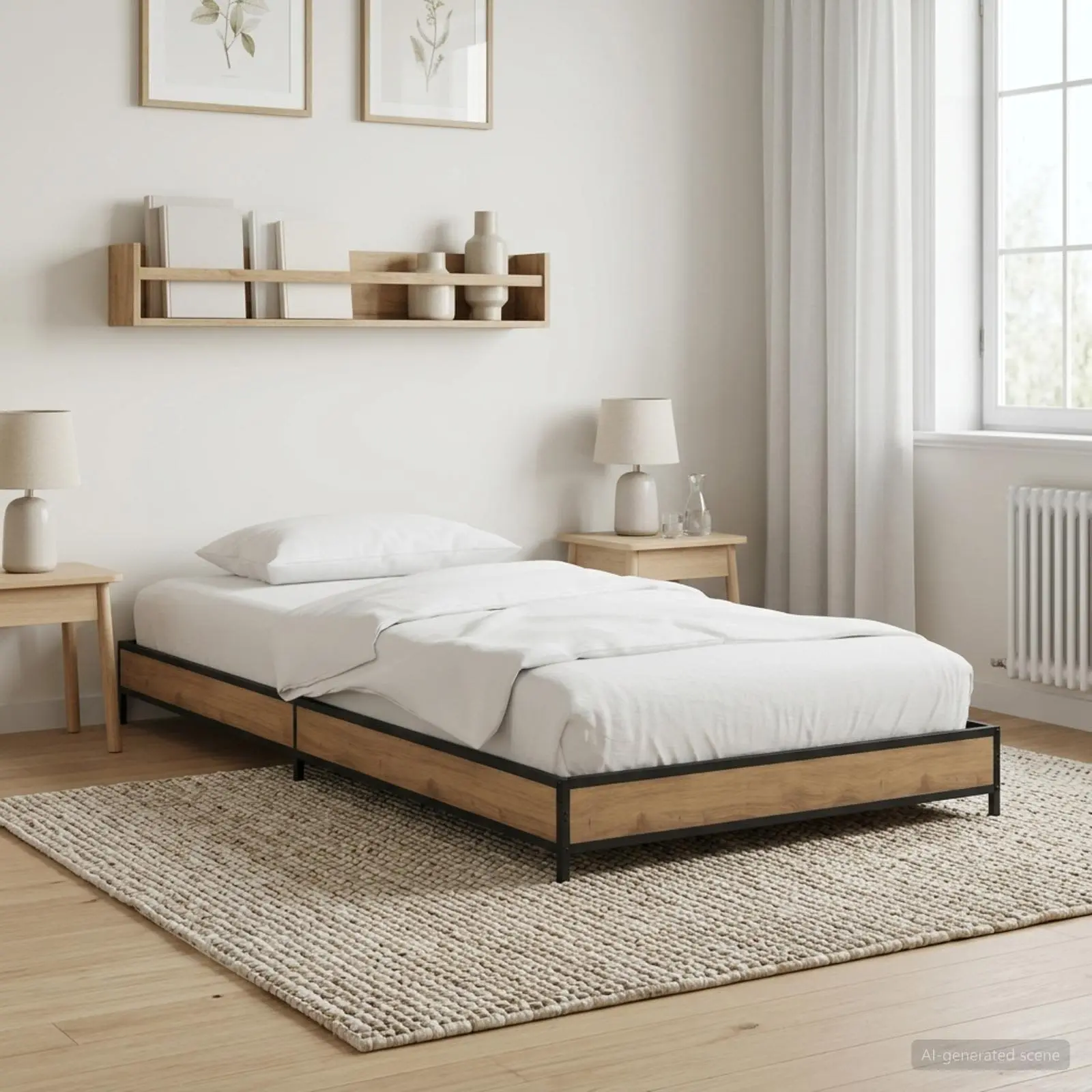 vidaXL Σκελετός Κρεβατιού Artisan Δρυς 80 x 200 cm Επεξεργασμένο Ξύλο