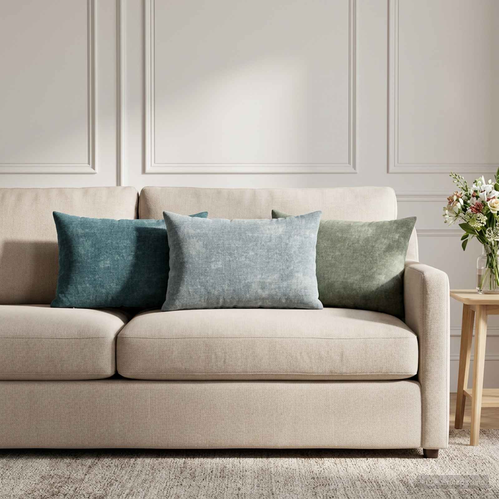 vidaXL Μαξιλάρι 2 τμχ. HEERLEN Μπλε 40 x 60 cm Ύφασμα Chenille