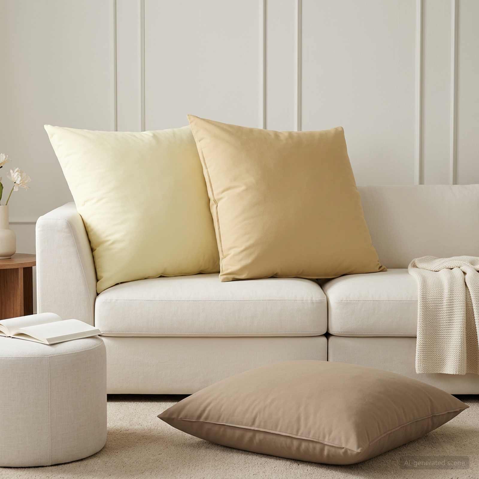 vidaXL Μαξιλάρι 2 τμχ. HEERLEN Taupe 80 x 80 cm Πολυεστέρας