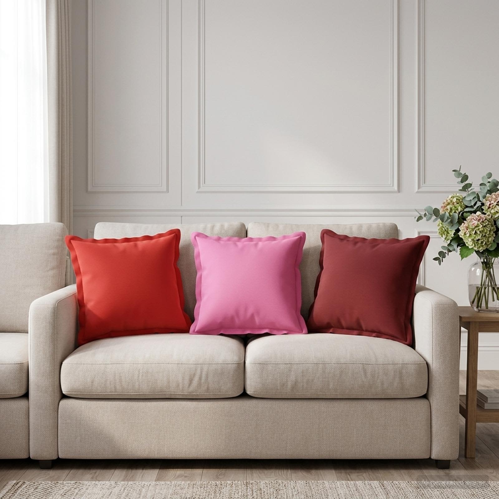 vidaXL Μαξιλάρι με μαξιλάρι HOUTEN 2 τμχ. Κόκκινο Πολυεστέρας