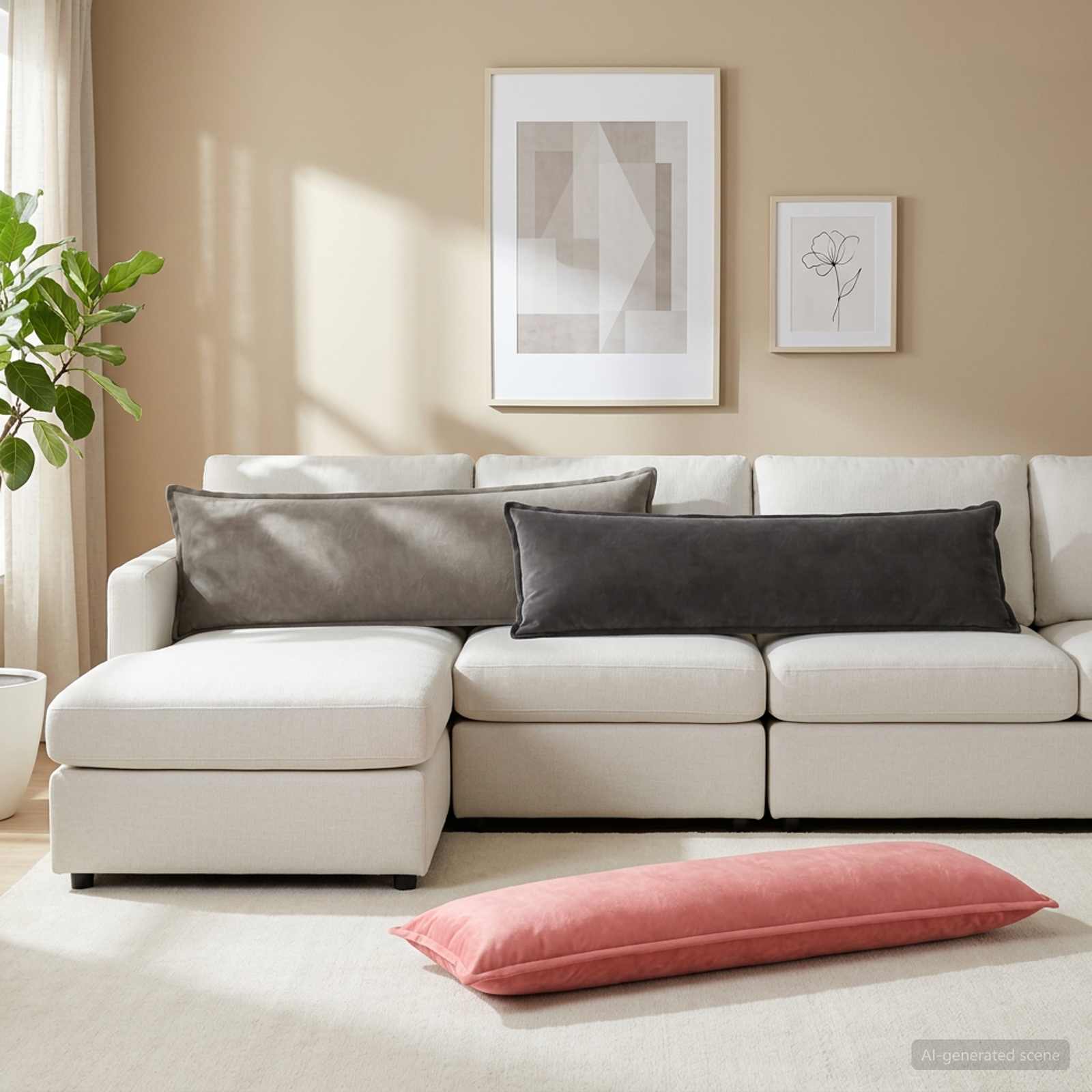 vidaXL Μαξιλάρι με μαξιλάρι HOUTEN 2 τμχ. Σκούρο Γκρι Βελούδο