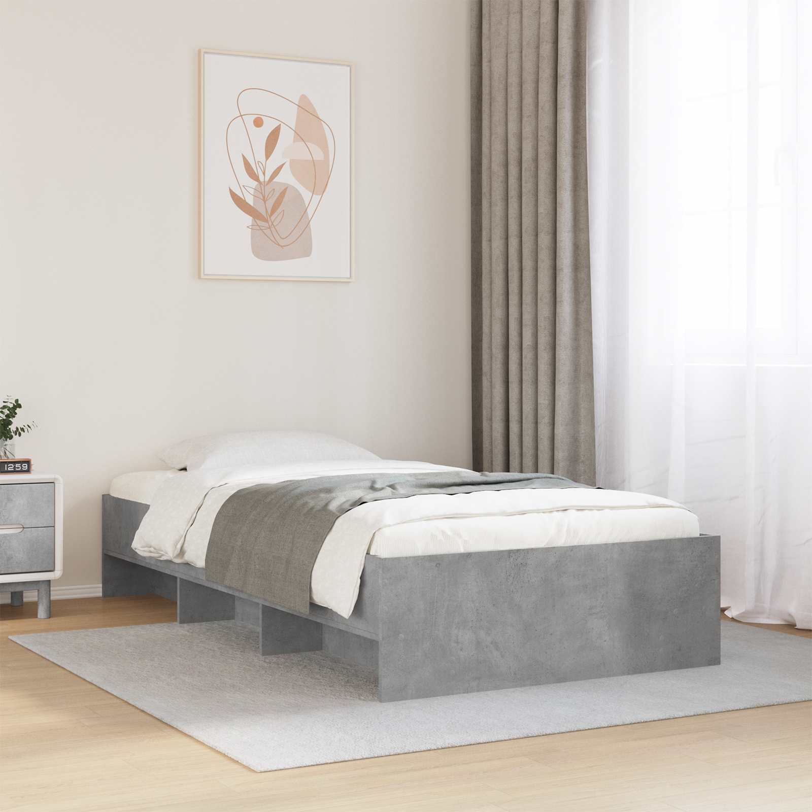 vidaXL Σκελετός Κρεβατιού Γκρι Sonoma 80 x 200 cm Επεξεργασμένο Ξύλο