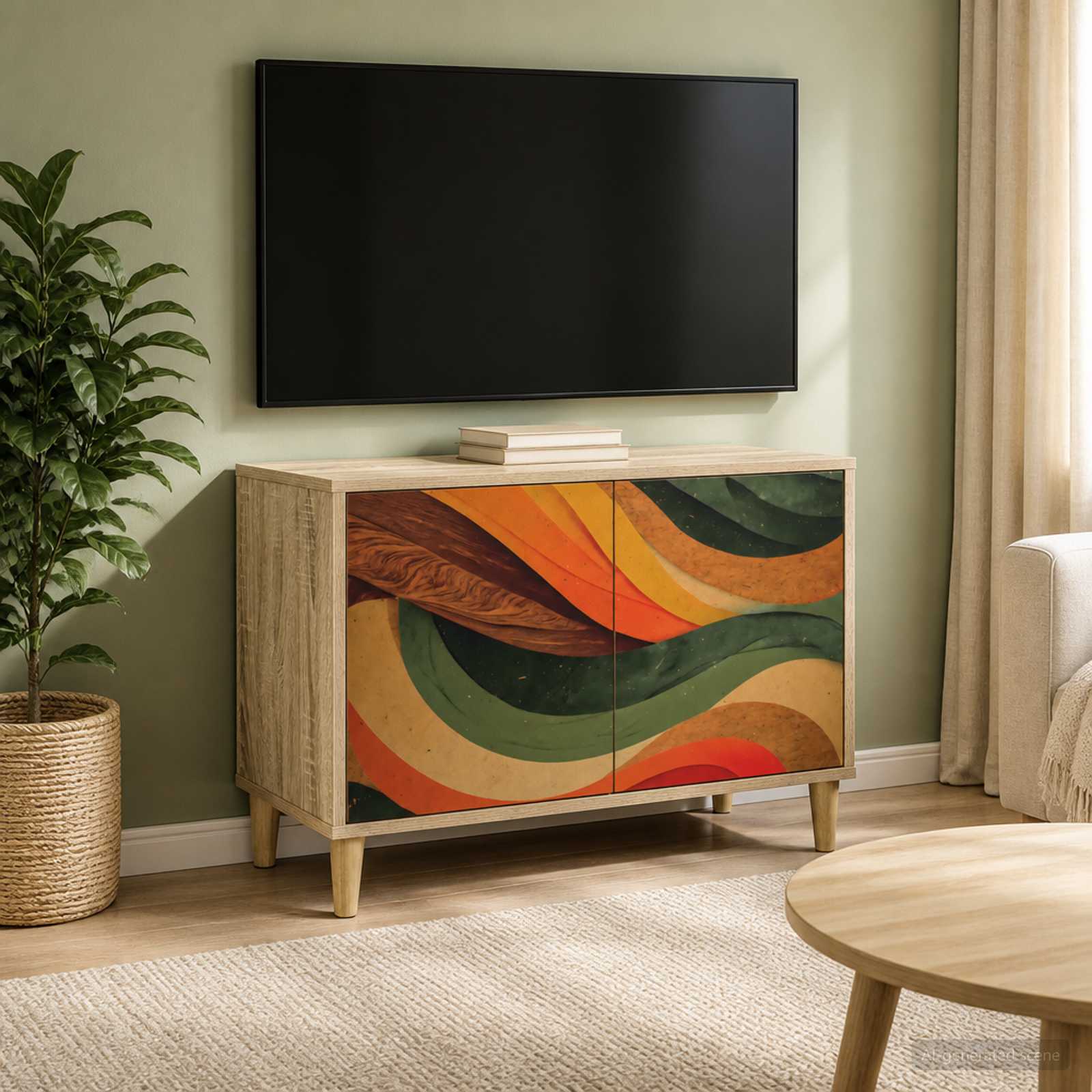 vidaXL Ντουλάπι TV BONN 69 x 33 x 50 εκ. Sonoma Επεξεργασμένο Ξύλο