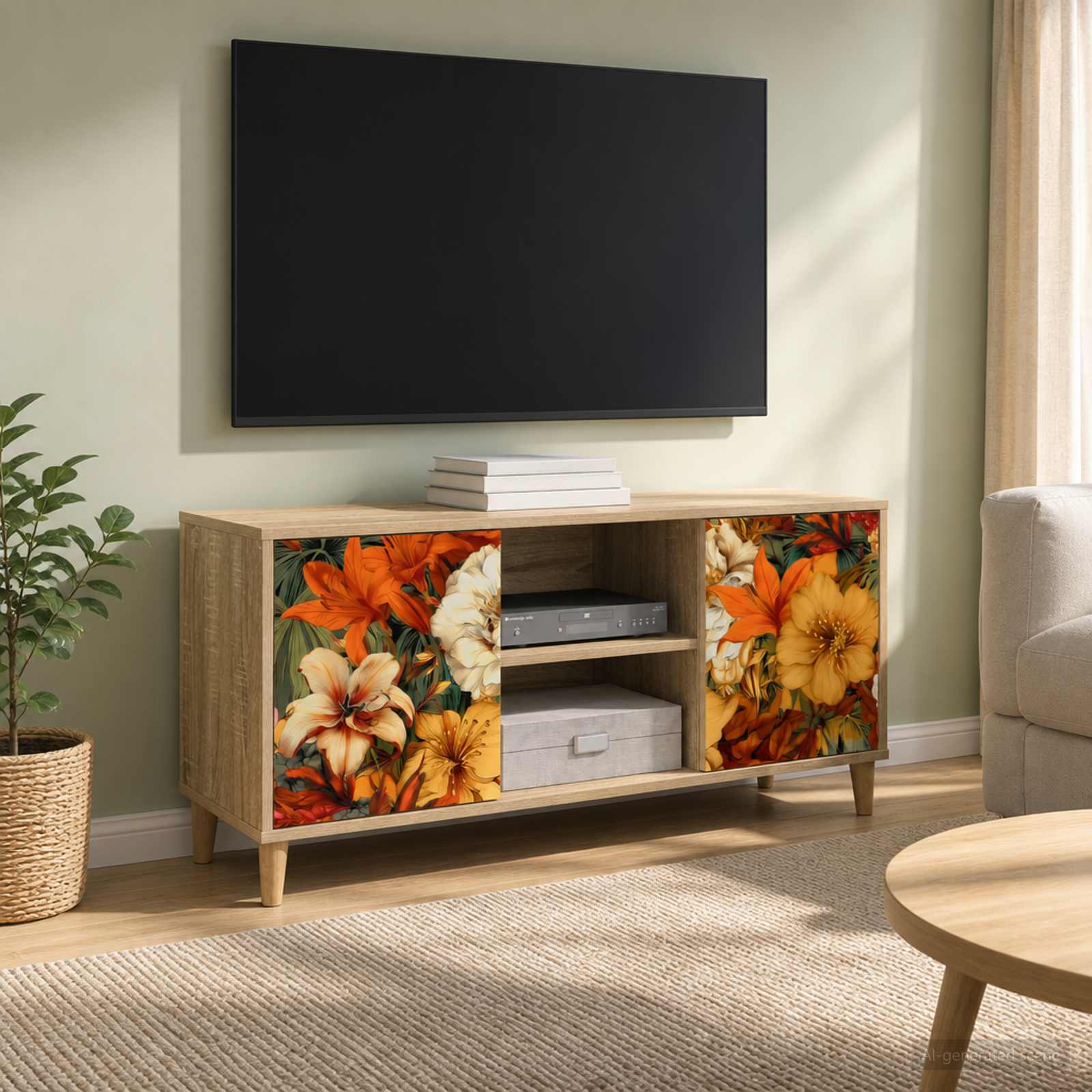vidaXL Ντουλάπι TV GENNEP 102 x 33 x 50 εκ. Sonoma Επεξεργασμένο Ξύλο