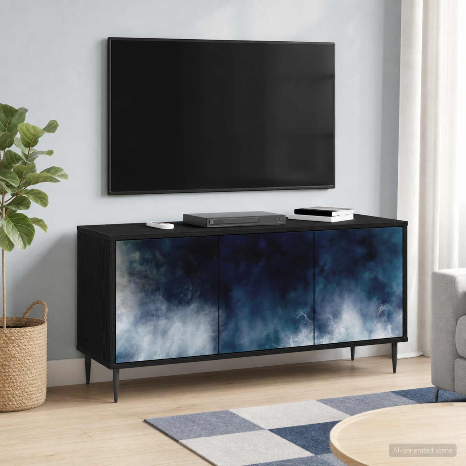 vidaXL Ντουλάπι TV RAALTE 102 x 33 x 51 εκ Μαύρη Δρυς