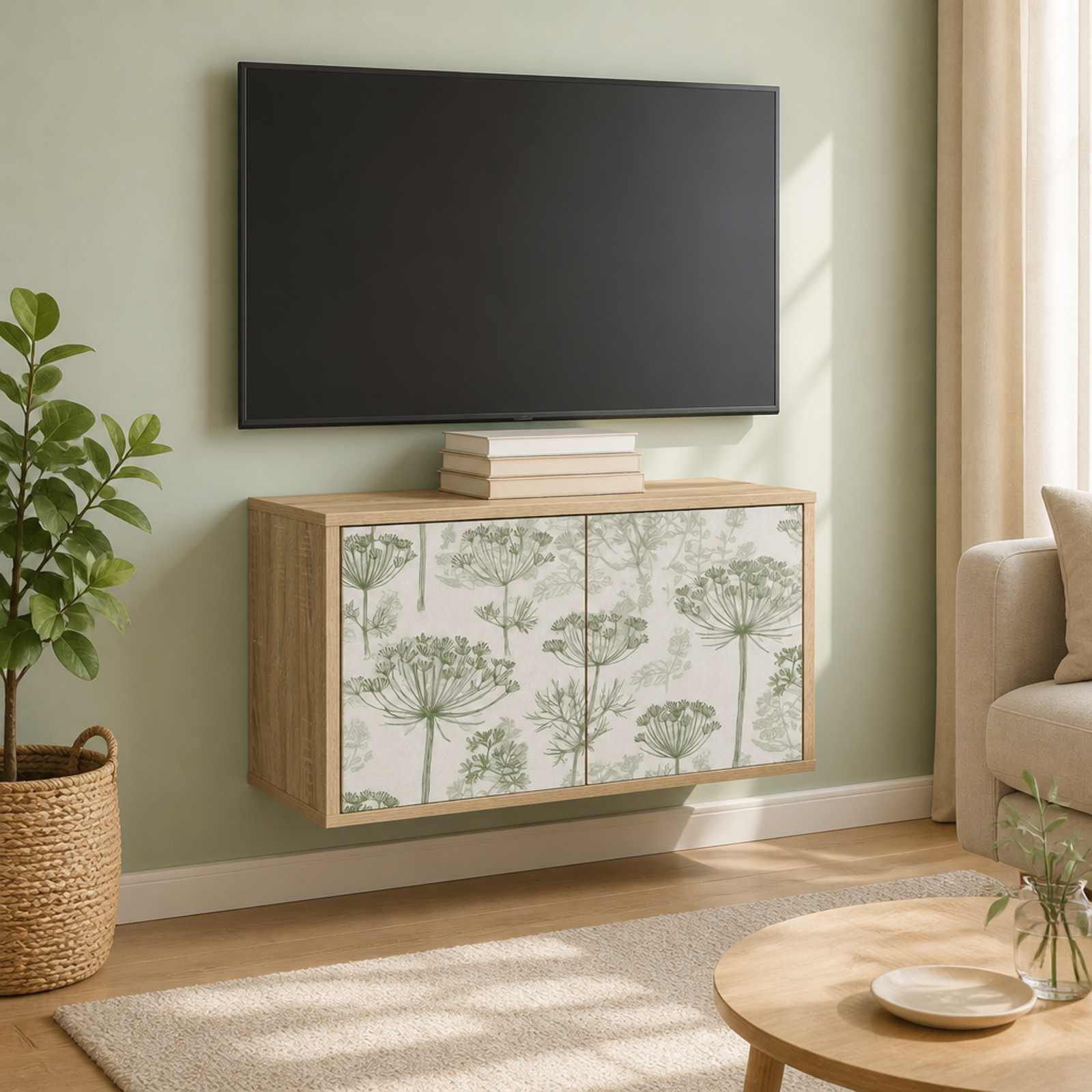 vidaXL Κρεμαστός θρανίο τηλεόρασης GOTHA 69 x 33 x 40 εκ Sonoma Δρυς