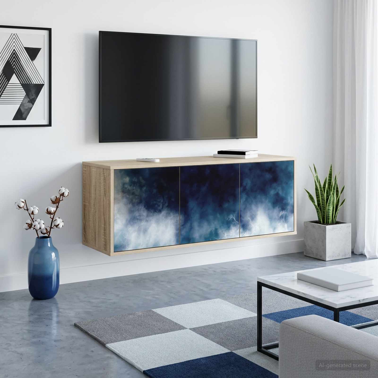 vidaXL Κρεμαστός θρανίο τηλεόρασης RAALTE 102 x 33 x 40 εκ.