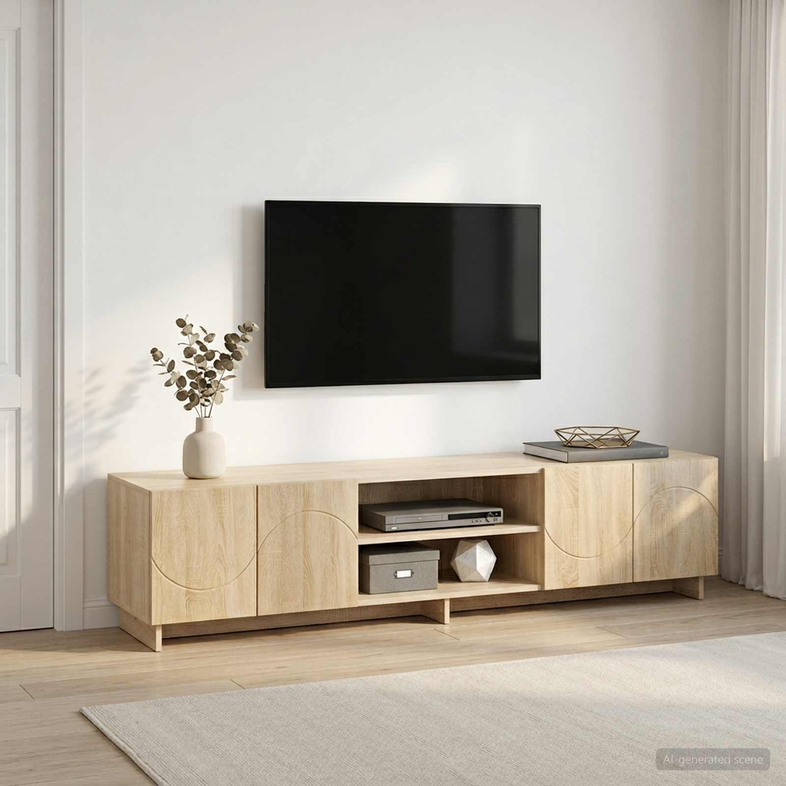 vidaXL Βάση TV 180 x 34,5 x 40 εκ. Sonoma Δρυς Επεξεργασμένο Ξύλο