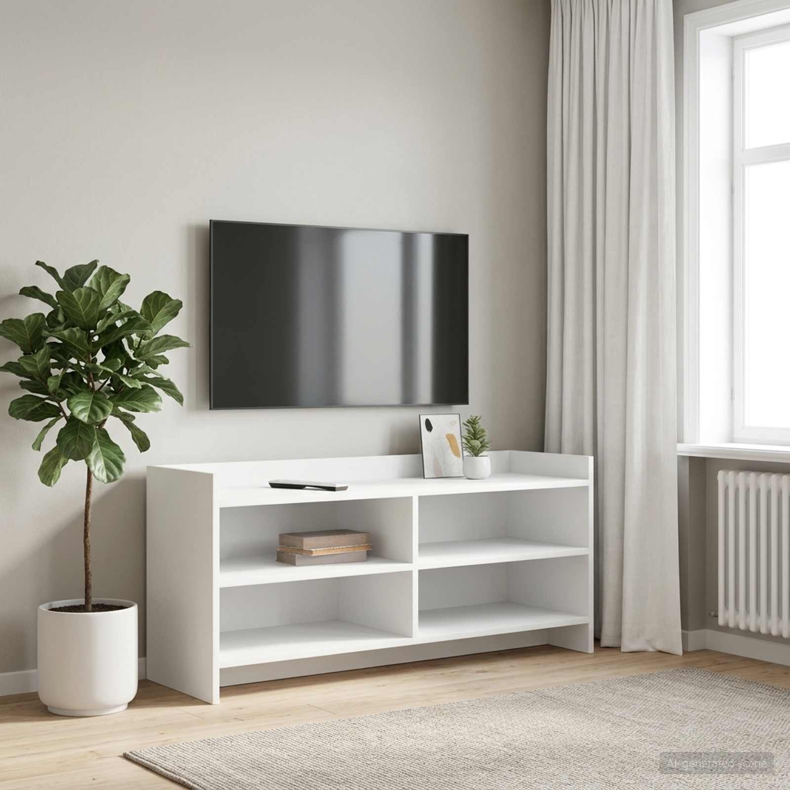 vidaXL Ντουλάπι TV 100 x 33 x 47 εκ Λευκό Επεξεργασμένο Ξύλο