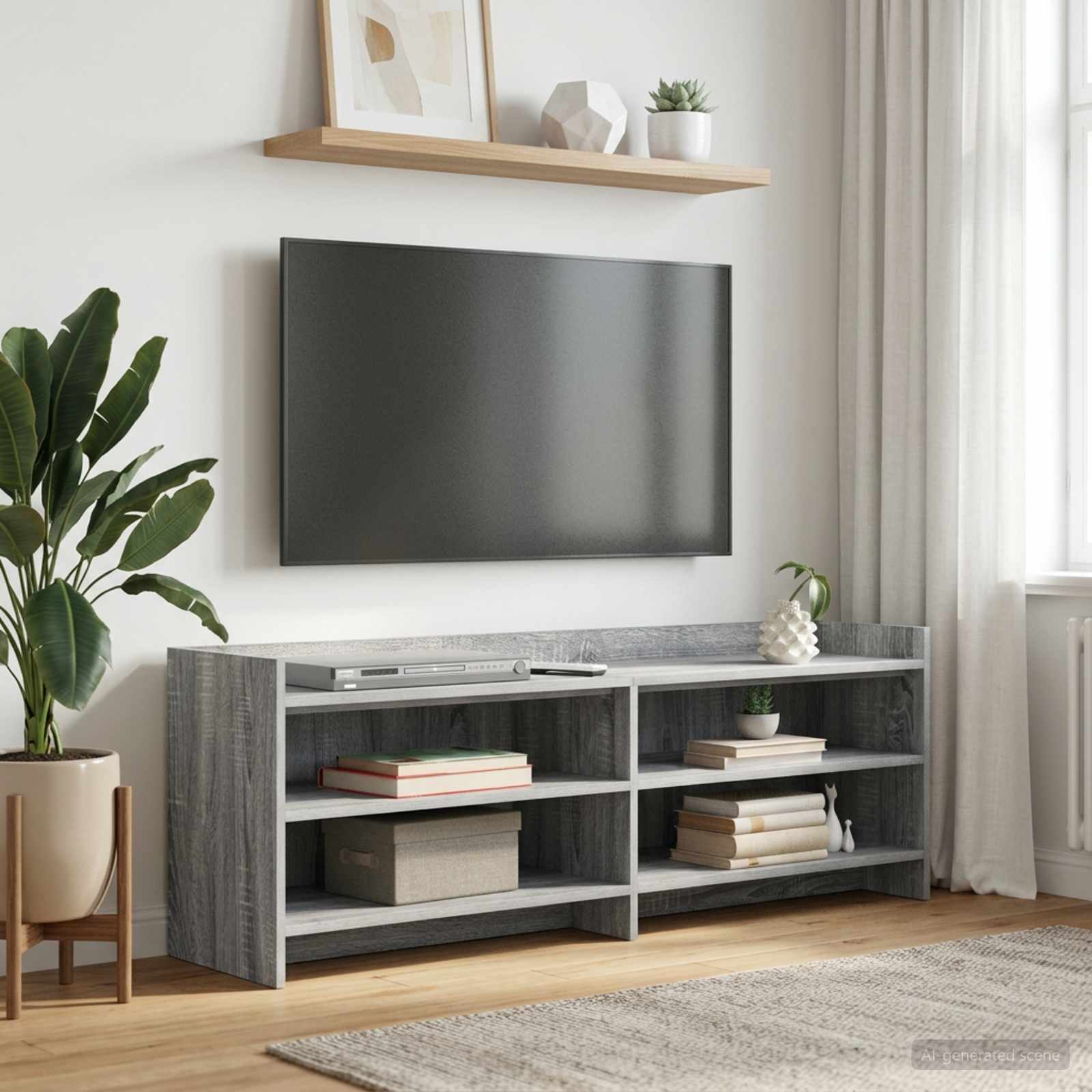 vidaXL Ντουλάπι TV 130 x 33 x 47 cm Γκρι Sonoma