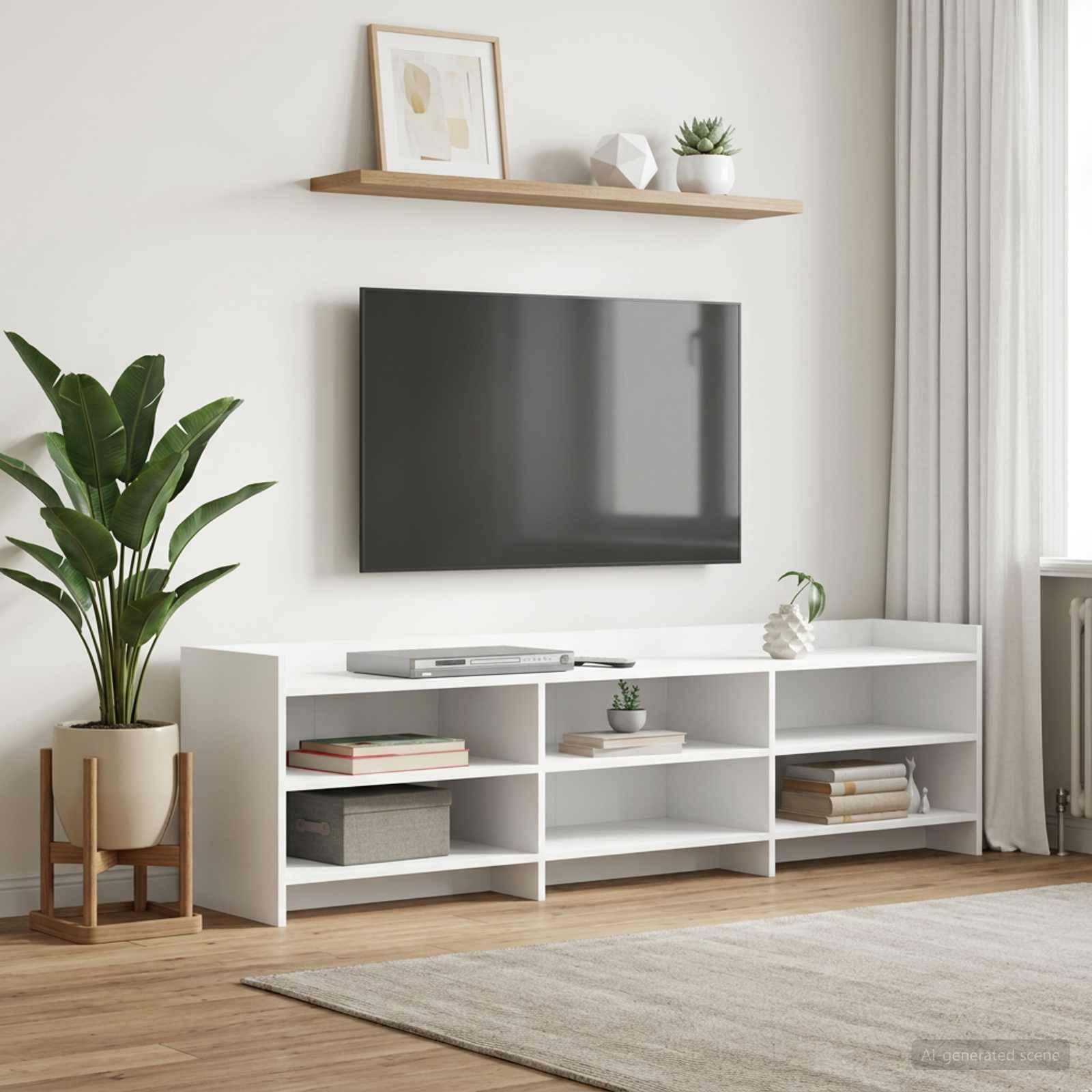 vidaXL Ντουλάπι TV 168 x 33 x 47 εκ. Λευκό Επεξεργασμένο Ξύλο