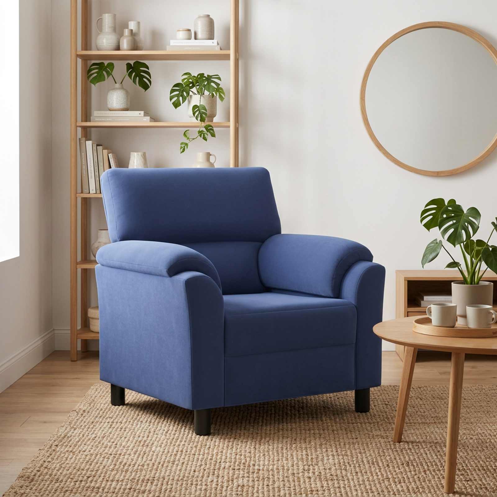 vidaXL Καναπές Μπλε Αστυνομίας 94 x 85 x 93 εκ Βελούδο