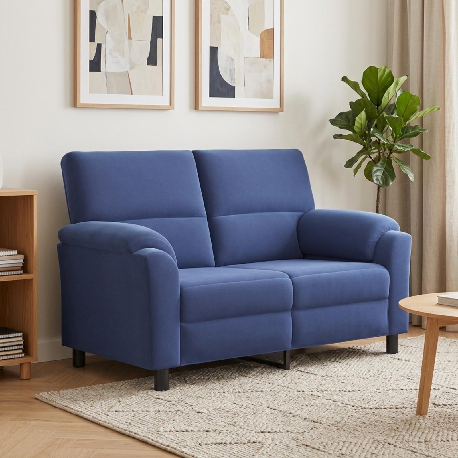 vidaXL Καναπές Μπλε Αστυνομίας 154 x 85 x 93 εκ Βελούδο