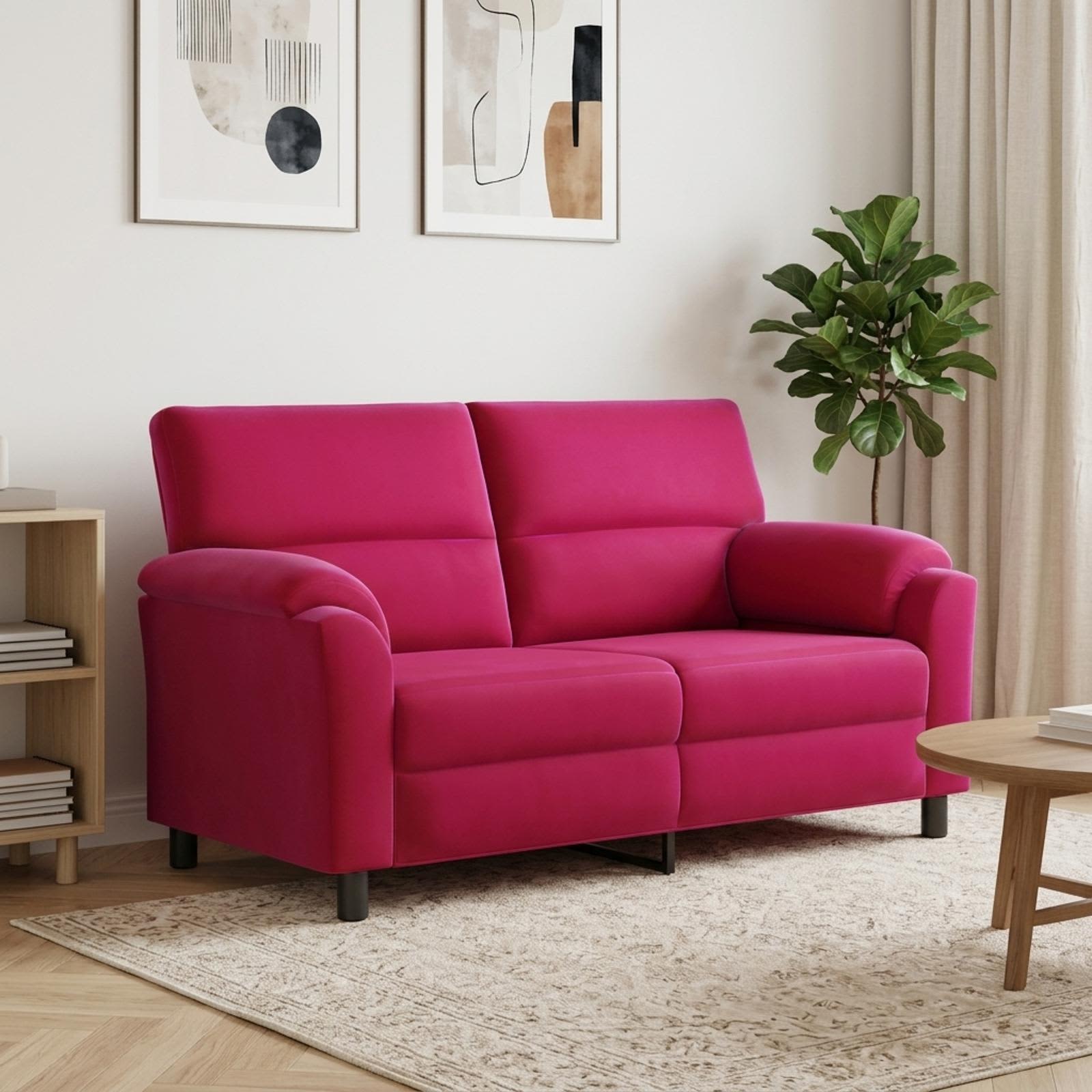 vidaXL Καναπές Κόκκινο 174 x 85 x 93 εκ Βελούδο